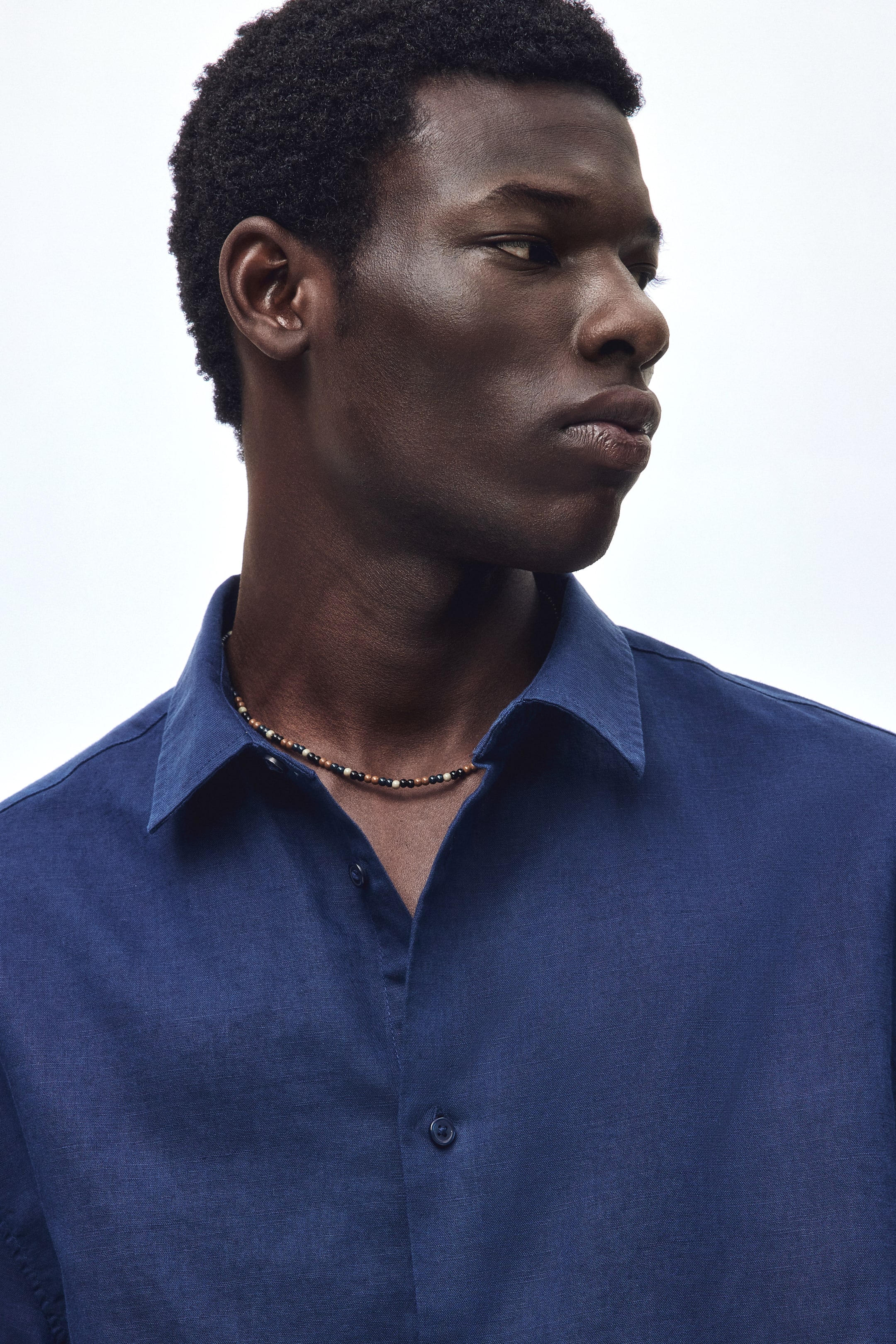 Relaxed-Fit Short-Sleeved Linen-Blend Shirt