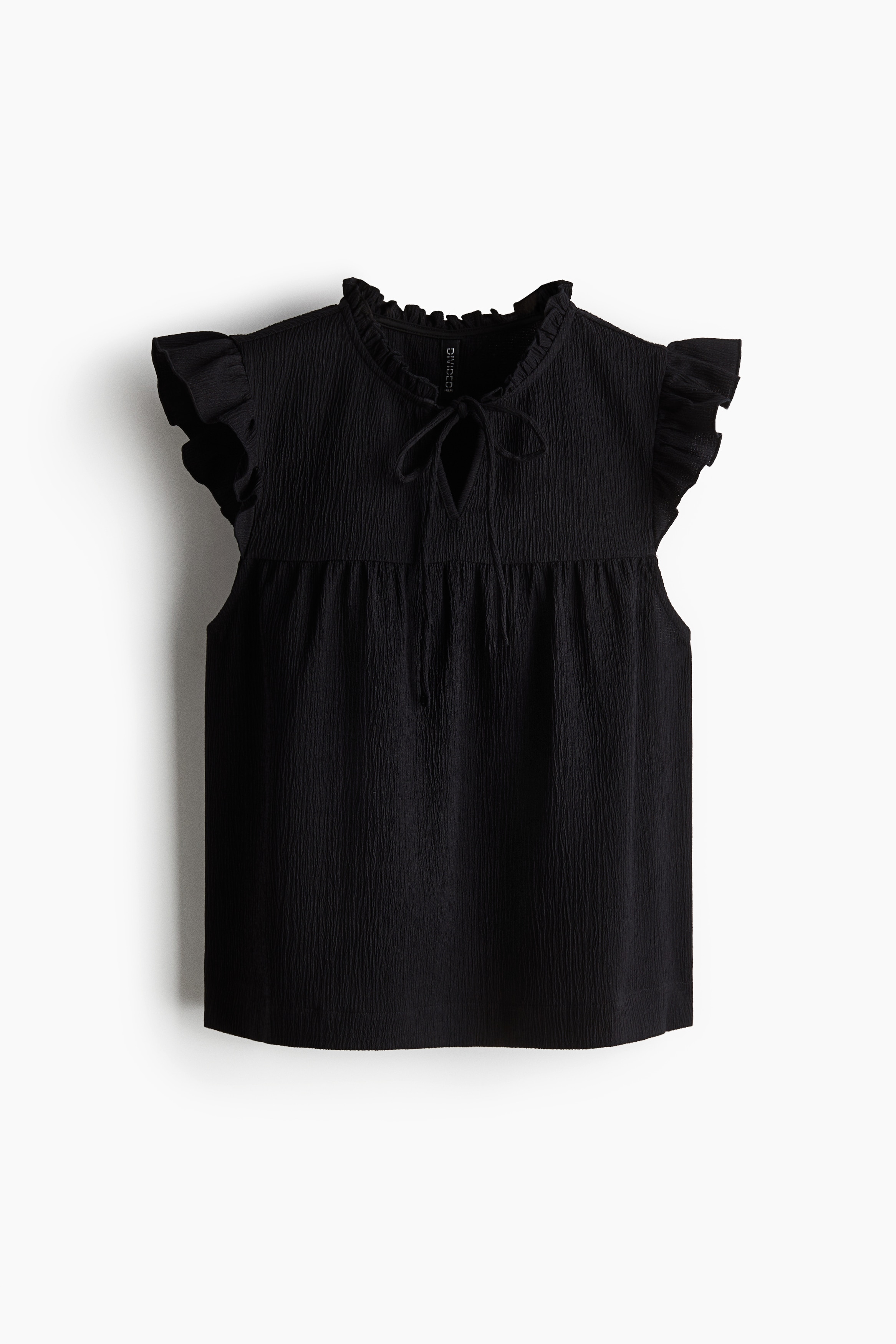 Crinkled Top - Black/White/Burgundy