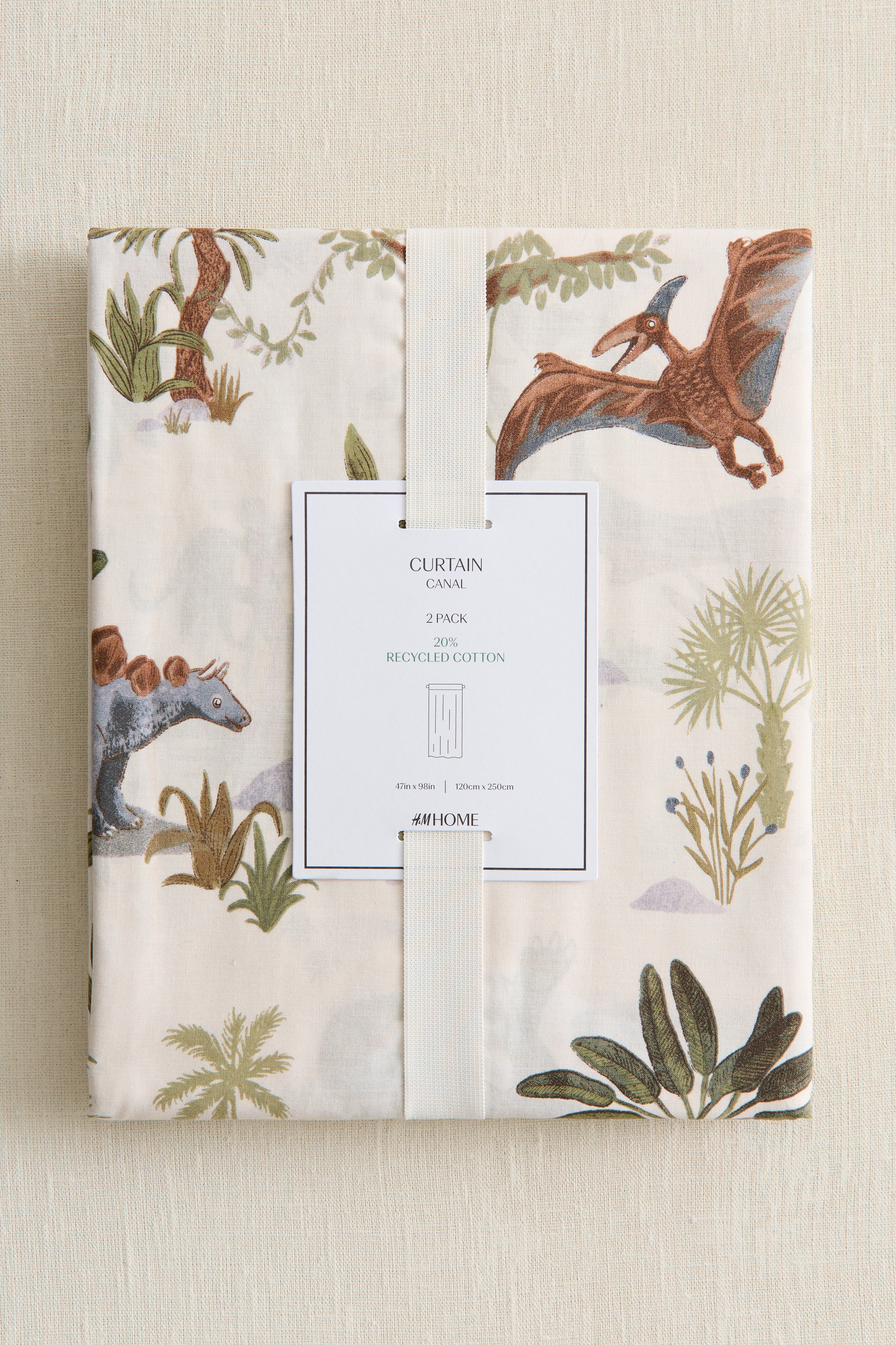 UrbanOutfitters♡新品コットンカーテン２枚 パターンコットンカーテン 2枚セット - ホワイト／レインボー - Home
