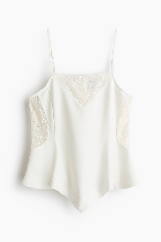 Женские топы H&M Lace-Detail Camisole Top