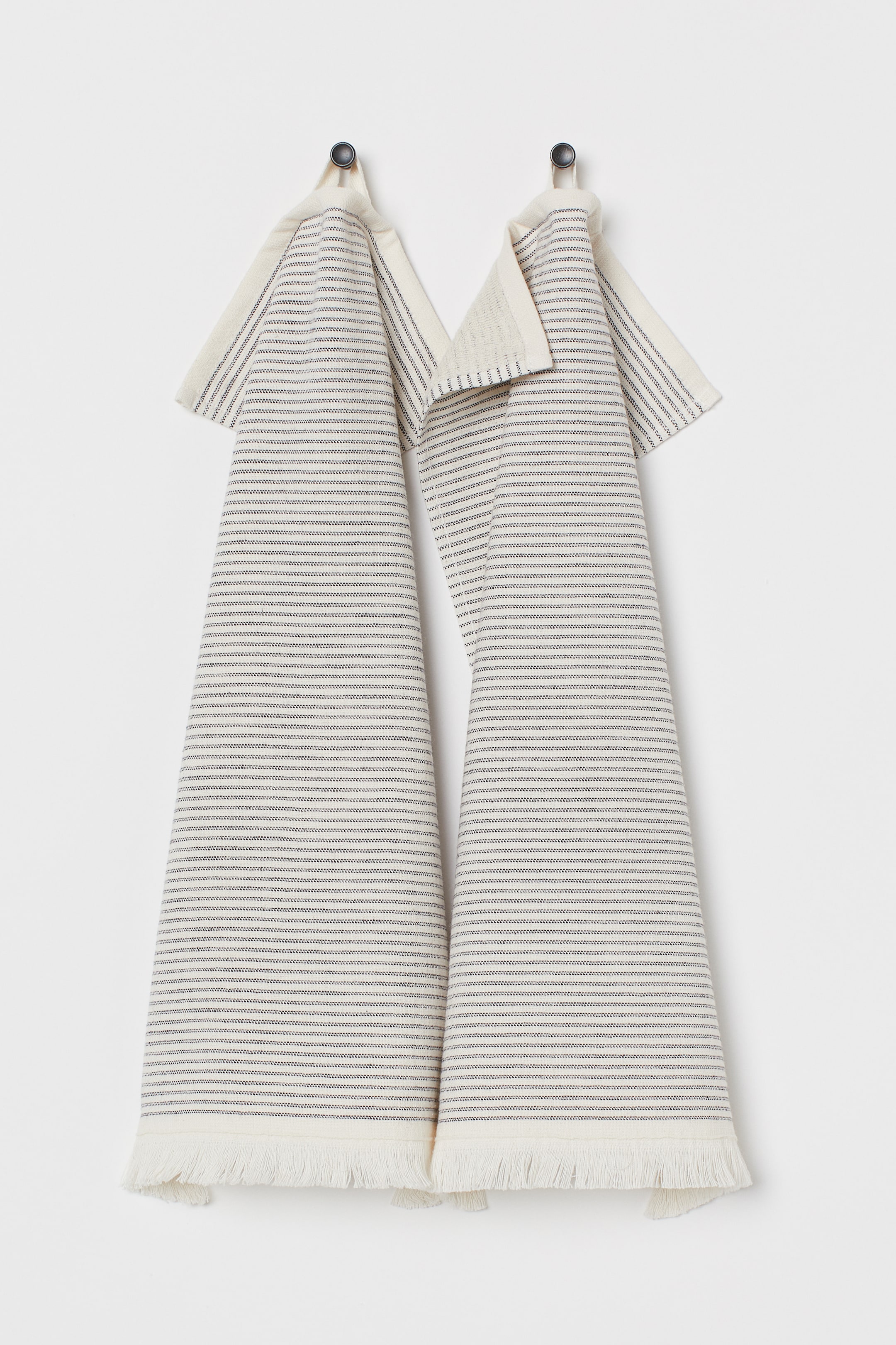 View larger image: 2-pack guest towels - Natural white/Striped - Home All | H&M IE 1