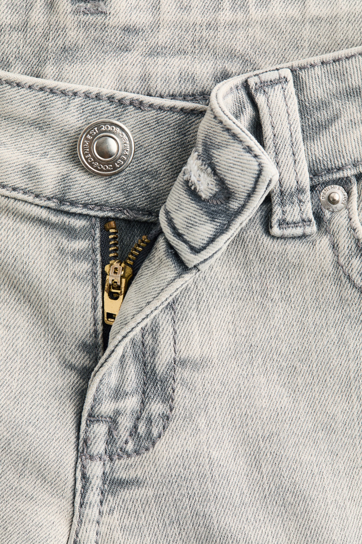Flared Low Waist Jeans-Grey - 3