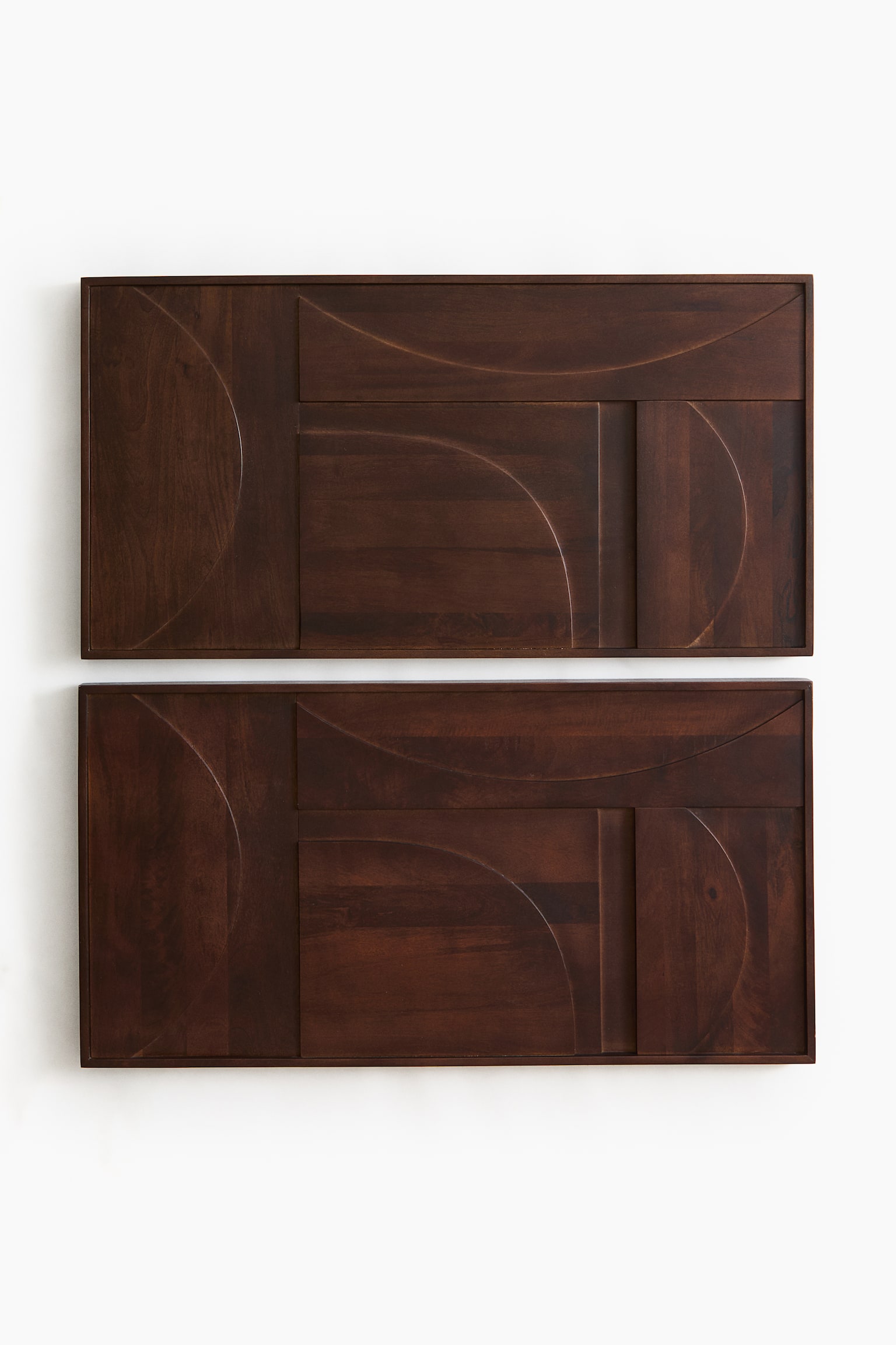 Графічне настінне панно з деревини - Темно-коричневий - 5