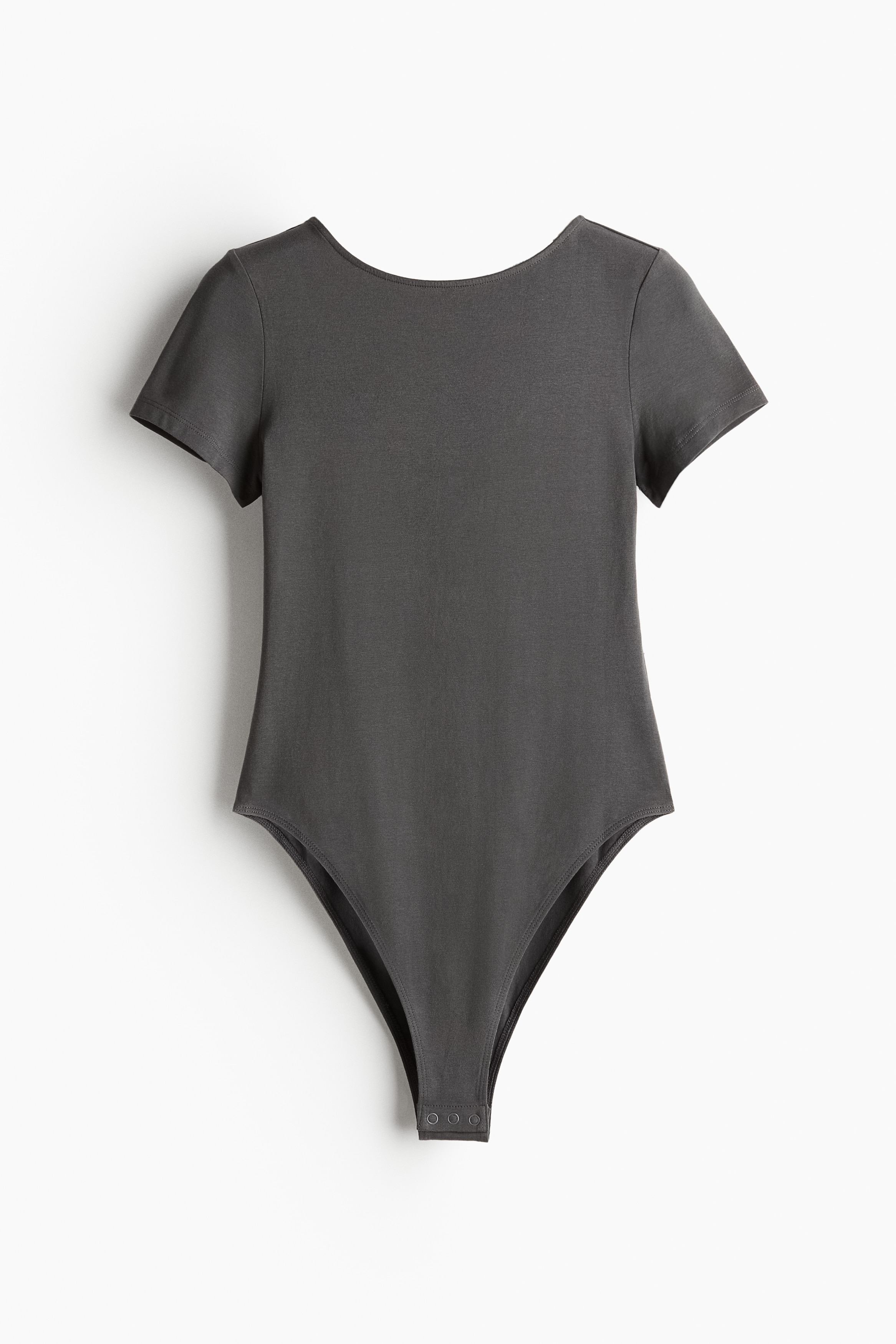Women's Dark brown Scoop-Back Bodysuit | H&M US