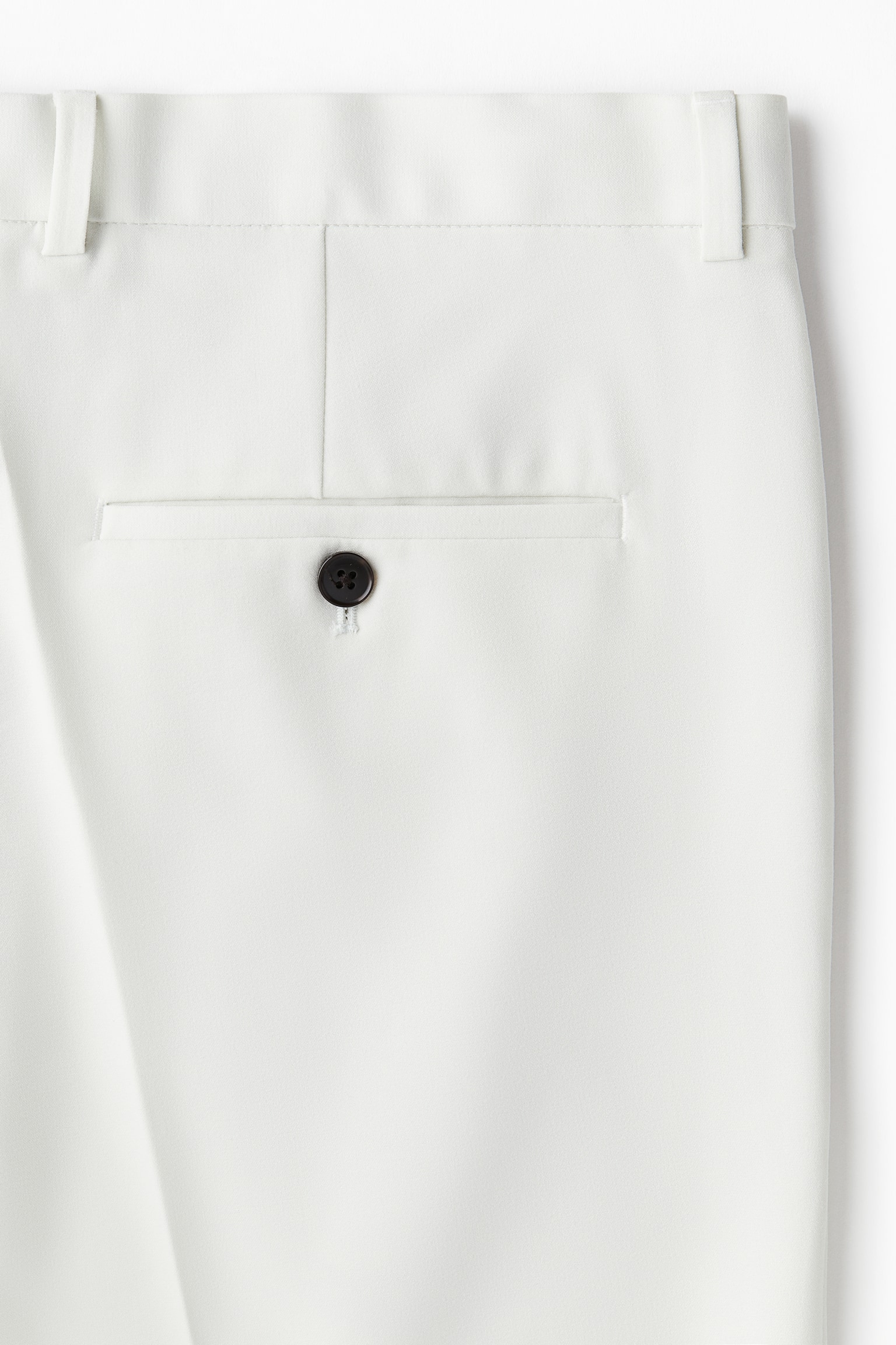 Slim Fit Ankle-length trousers - White/Beige/Black - 3