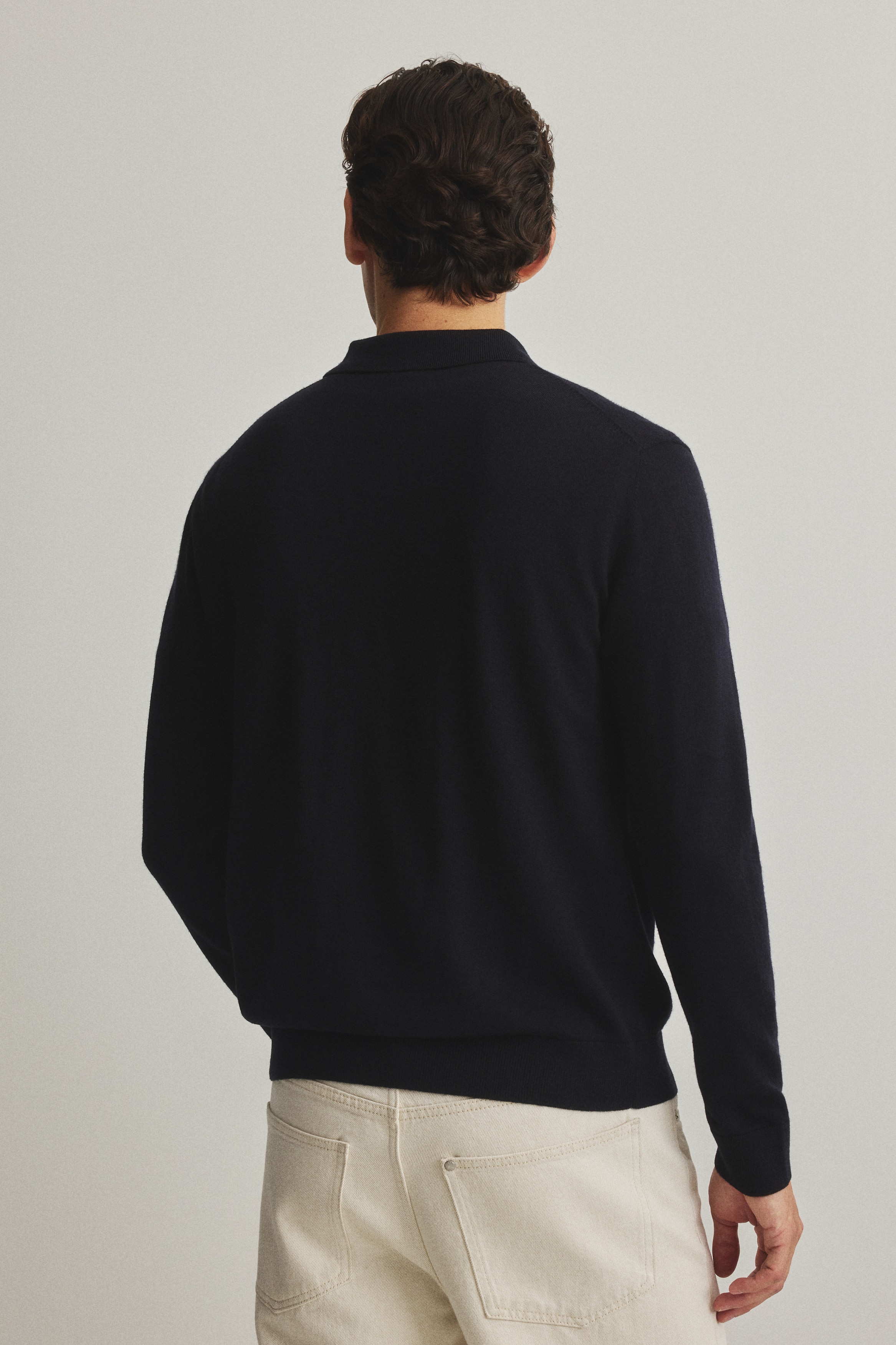 Regular Fit Merino wool polo shirt
