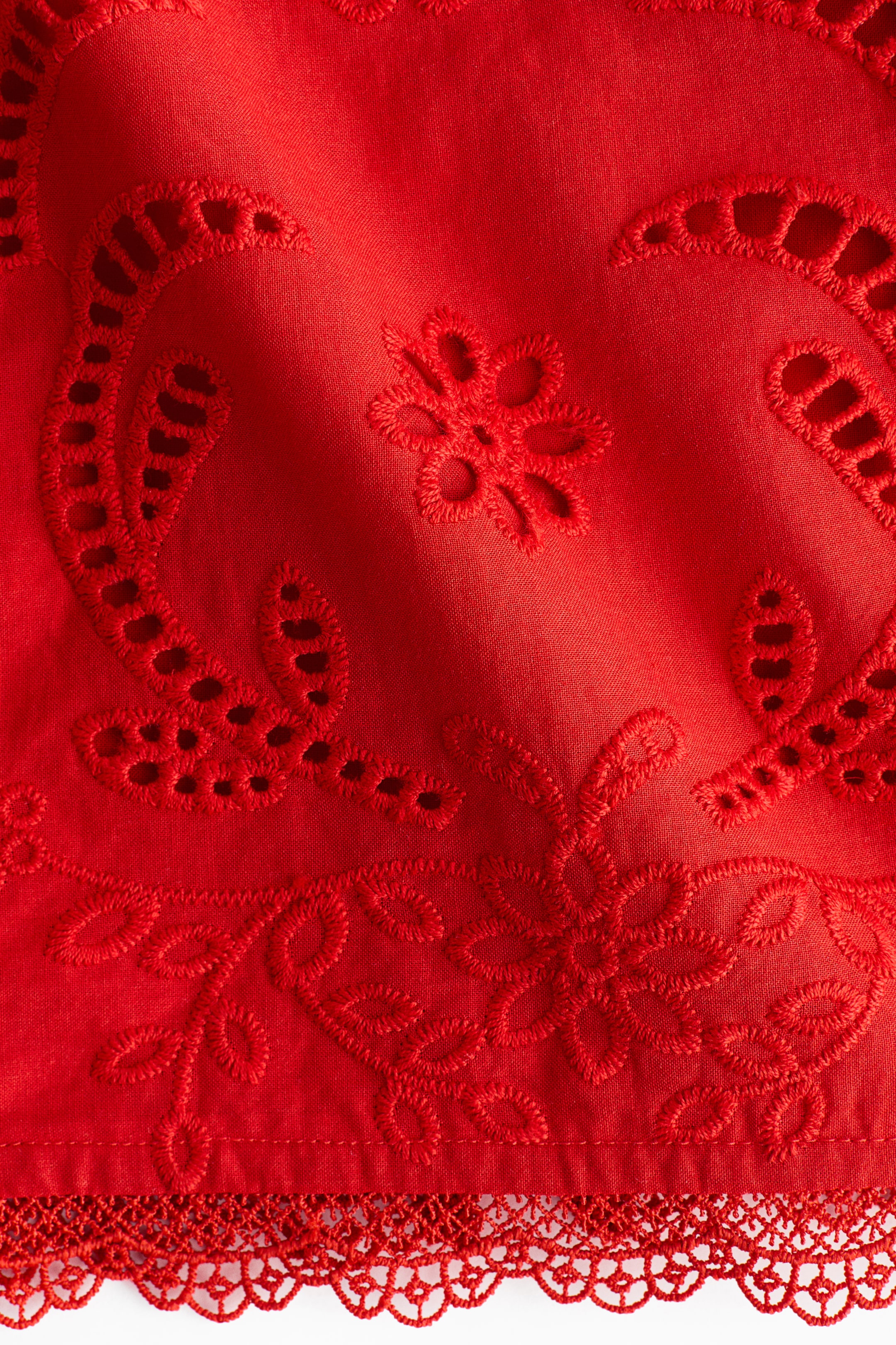 Eyelet-Embroidered Cotton Top