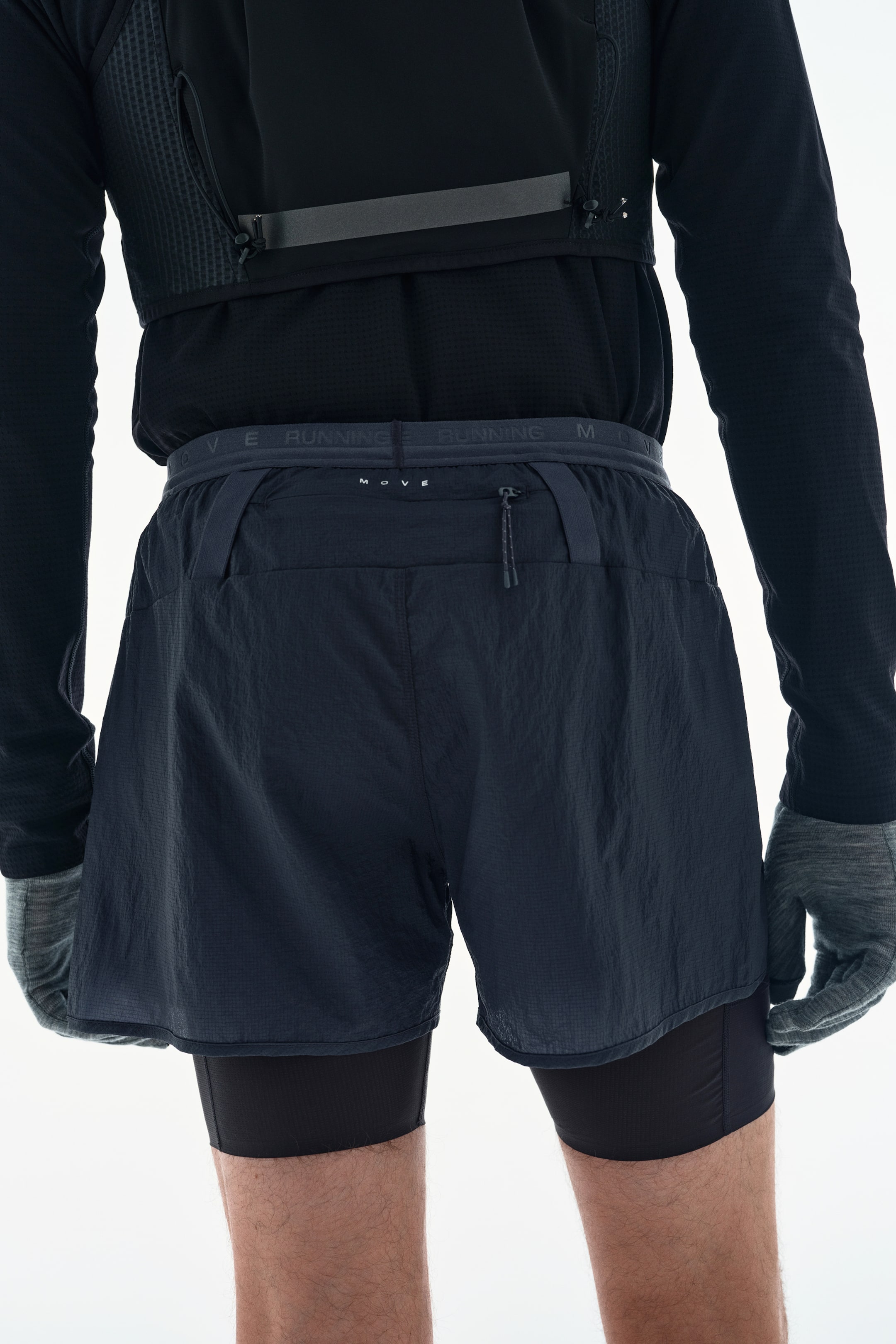 View larger image: Lightweight 2-in-1 Running shorts​ with DryMove™ - Steel blue - Men | H&M 1
