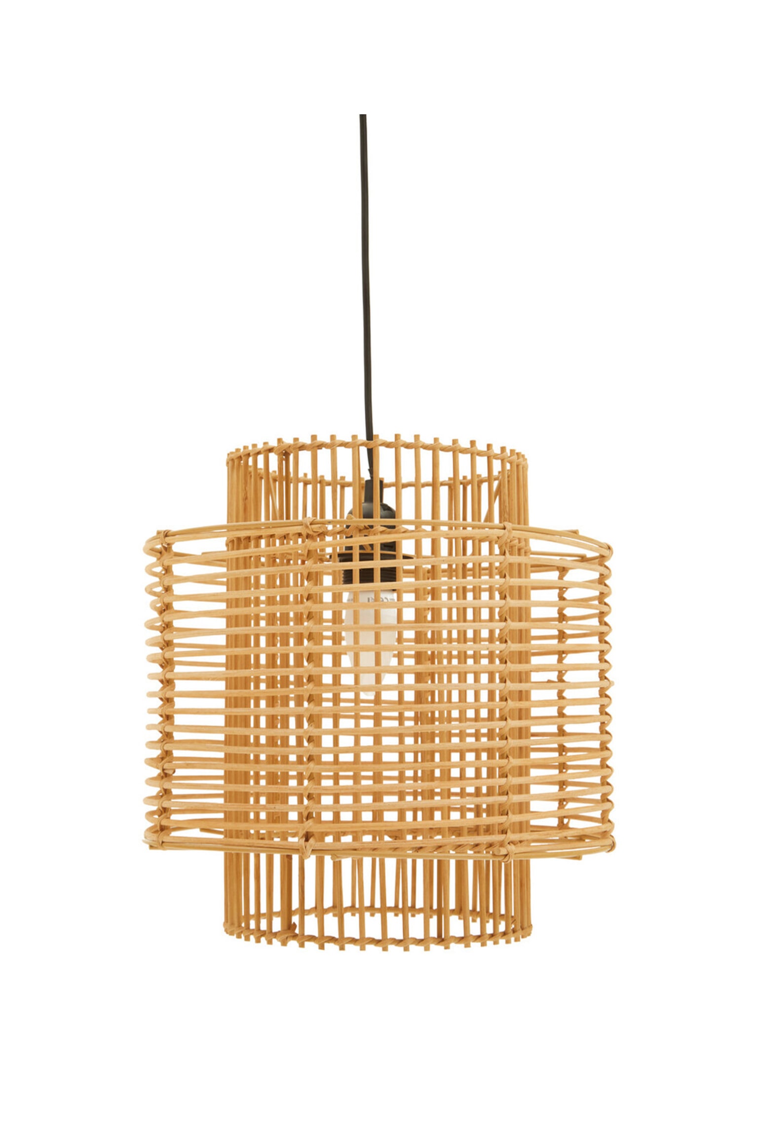 Jaya Rattan Overlapping Pendant Lamp - Natural - 4