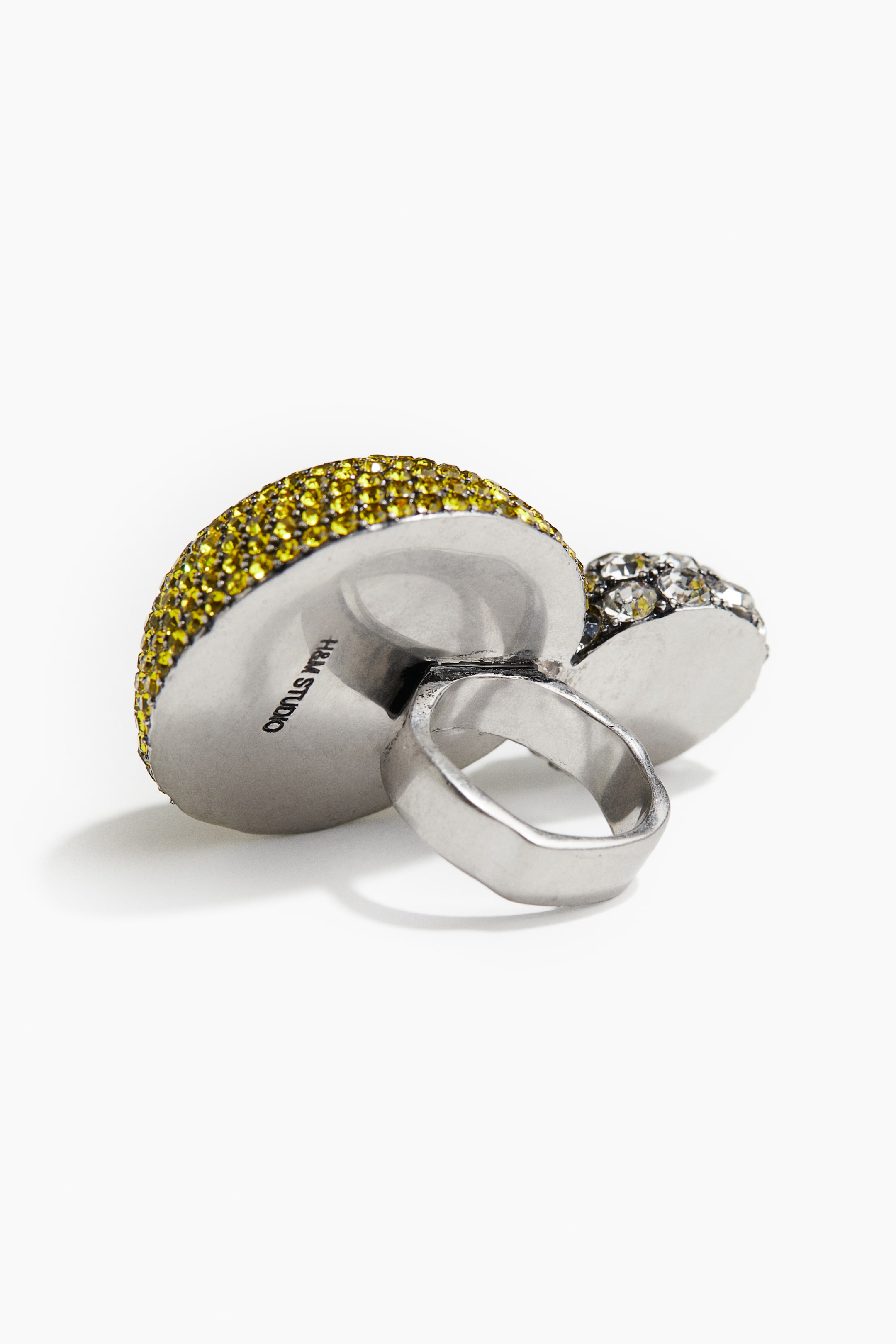 Ingrandisci l'immagine: Anello extra-large con strass - Argentato - DONNA | H&M CH 3