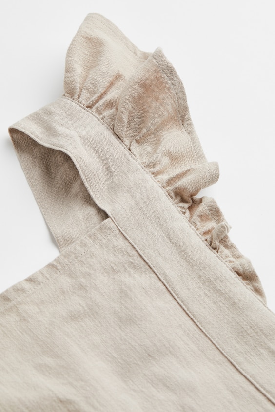 Ruffle-trimmed Apron - Light taupe - Home All | H&M US