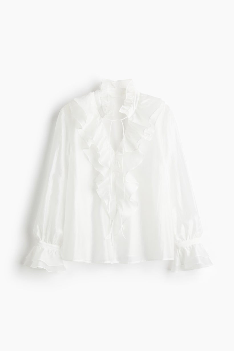Camisa Blanca Falda Satinada Joyas Zara Camisas Y Blusas De Mujer