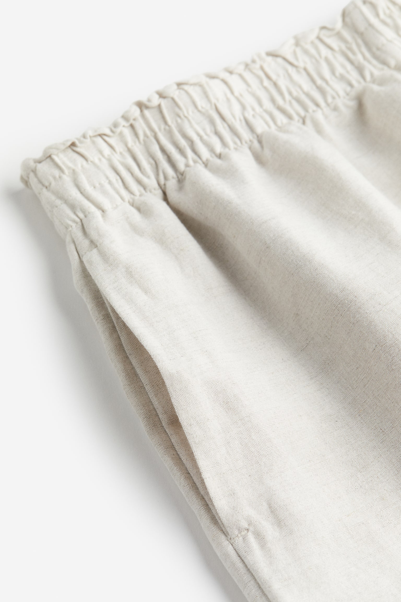 Женские шорты H&M Linen-blend Pull-on, цвет: Светлый бежевый — фото 2