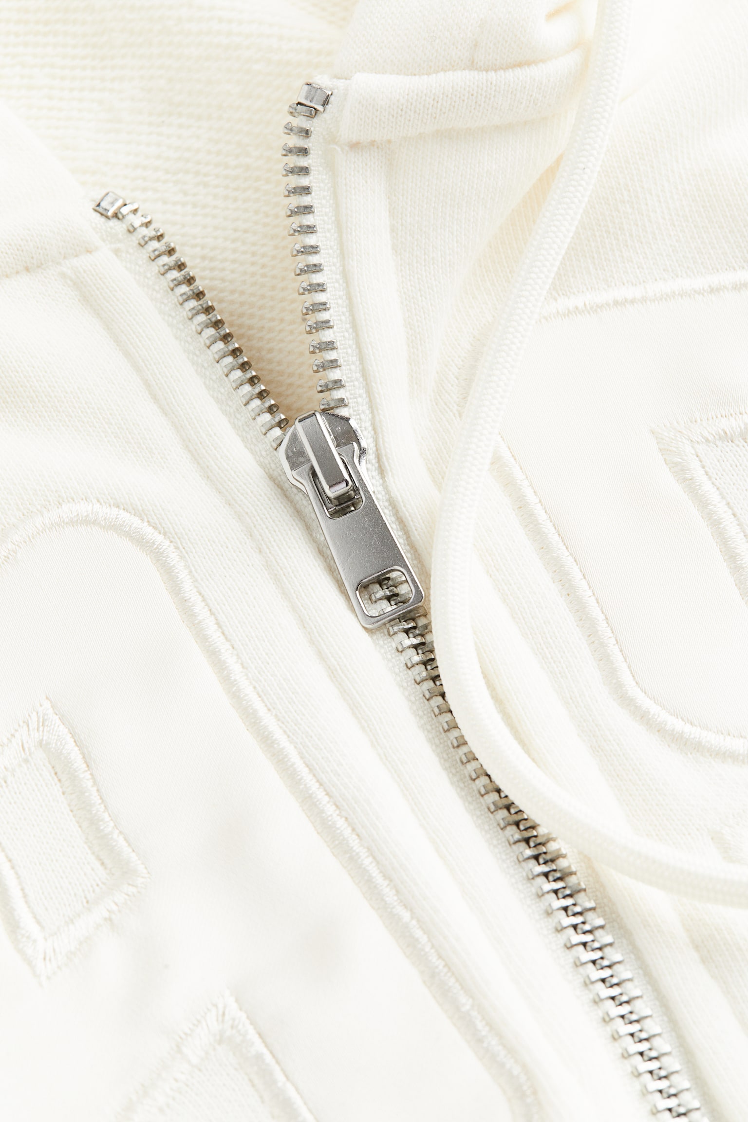 Cropped Design Detail Hoodie - Cream/1996/Dark grey/Portland/Black/86 - 2