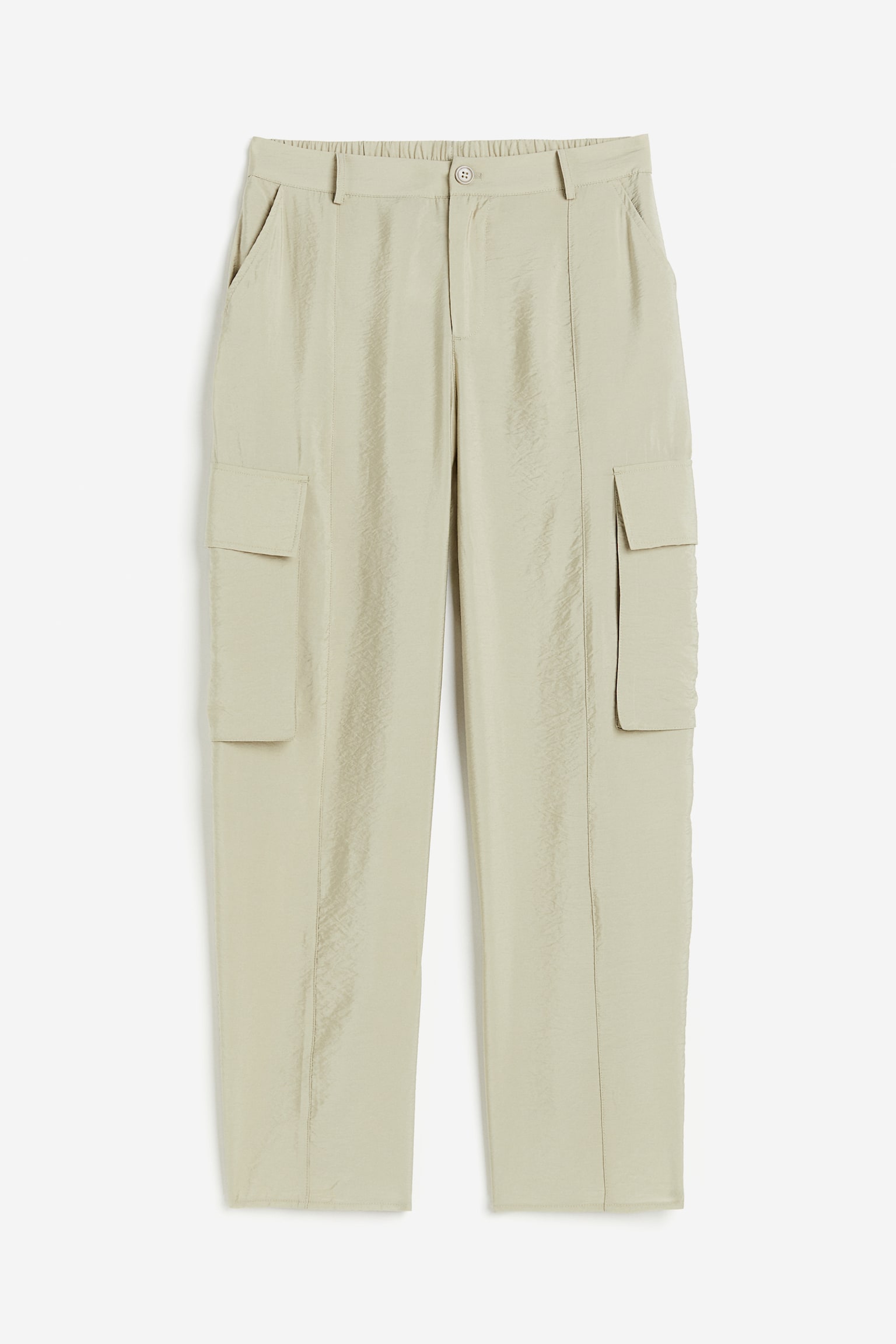 Cargo trousers - Light khaki green/White - 2