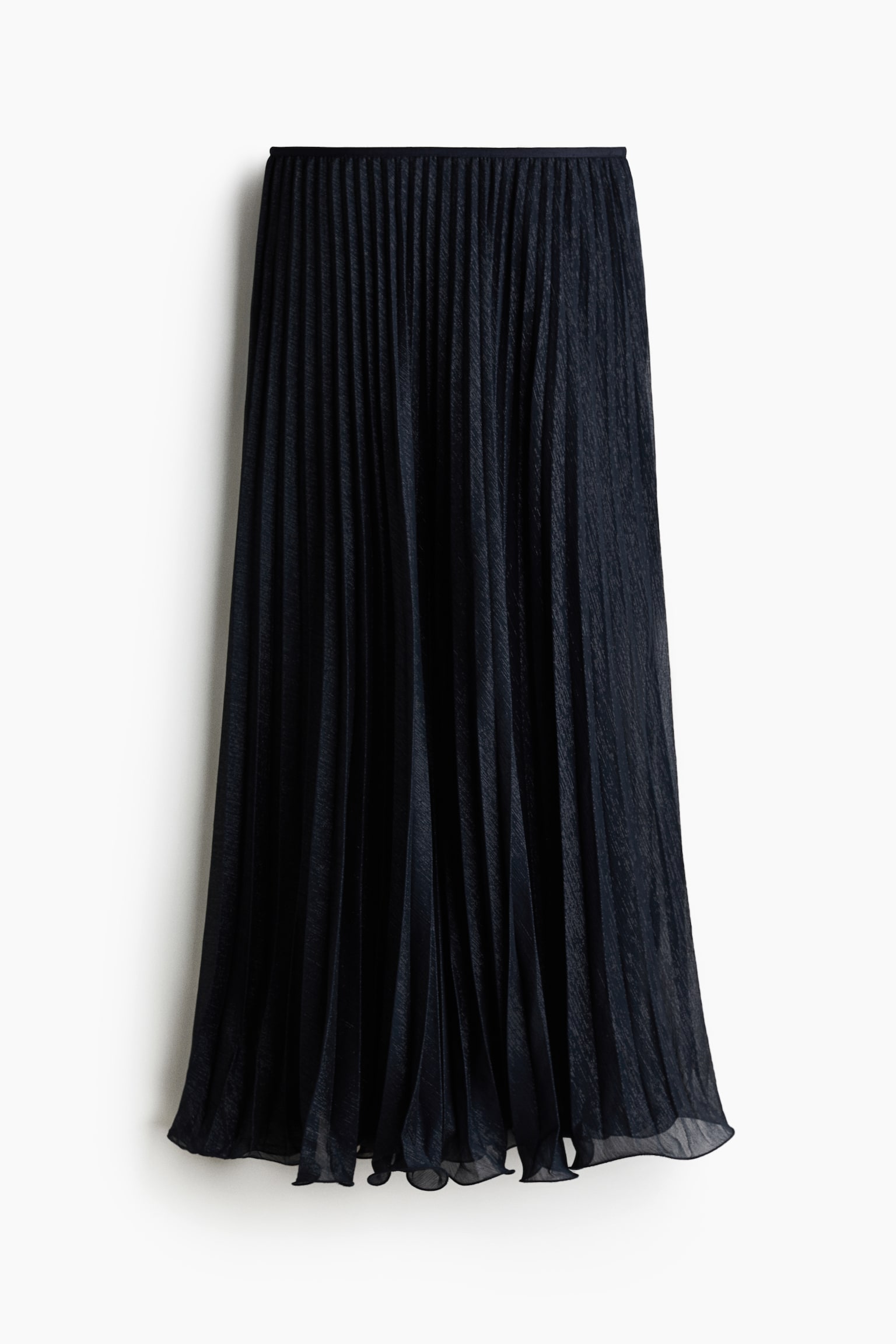 Pleated maxi skirt - Navy blue/Dark green/Light beige/Dark purple - 2
