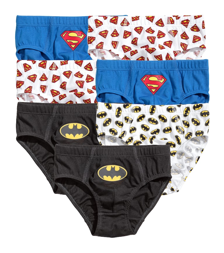 7-pack boys' briefs Black/Batman/Superman Kids H&M GB