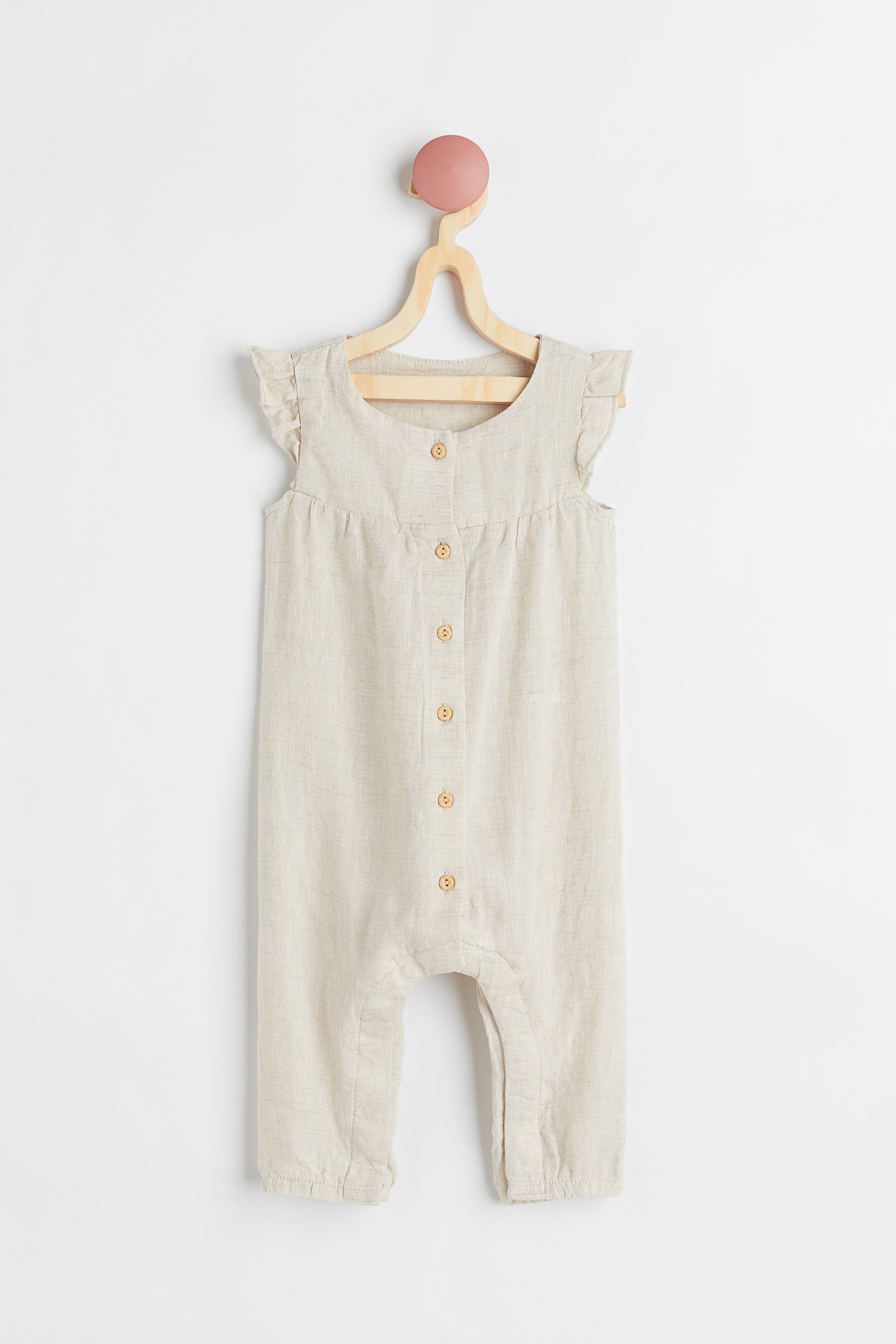 Combinaison en lin melange Beige clair ENFANT H M FR