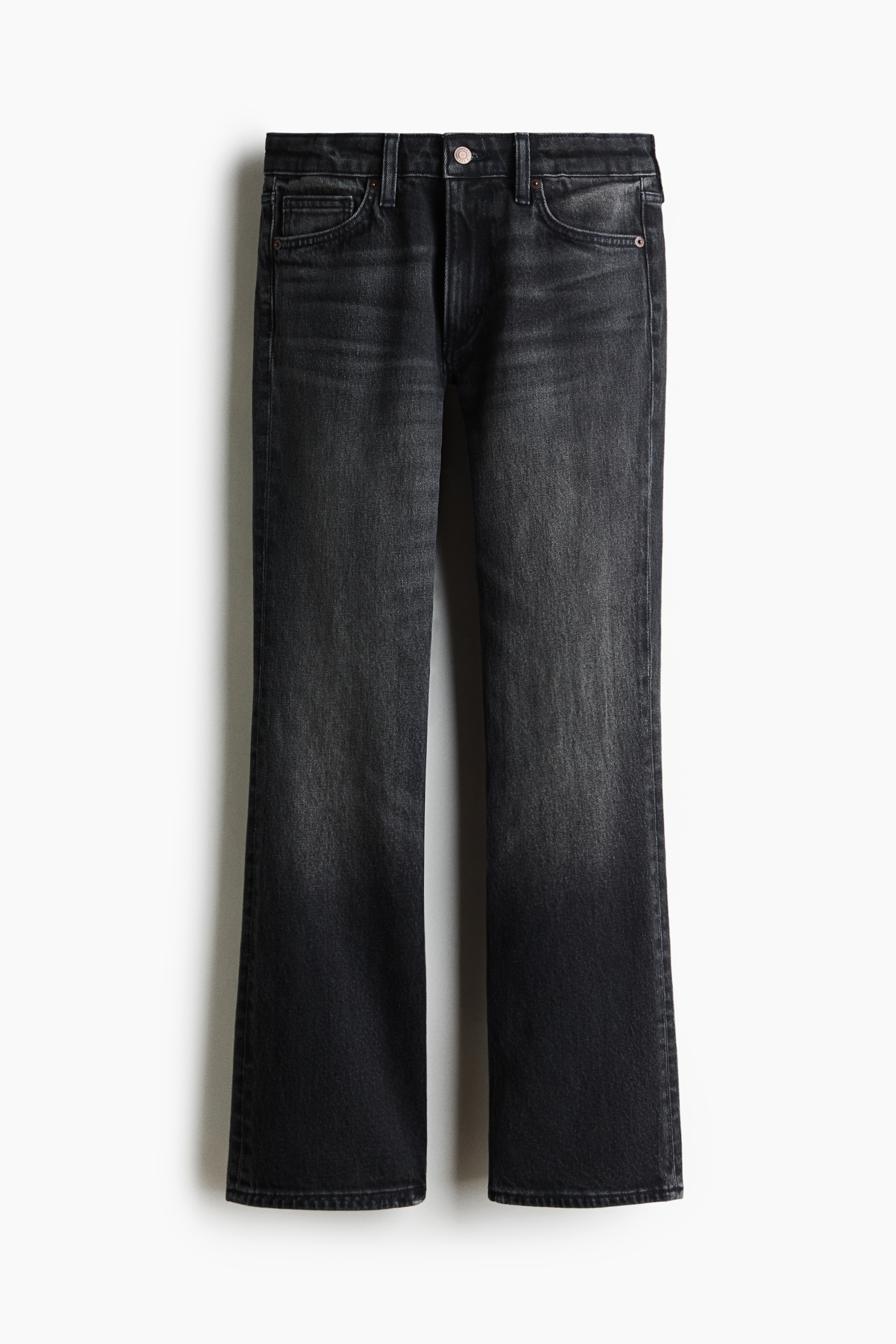 Bootcut Regular Waist Jeans - Negro denim