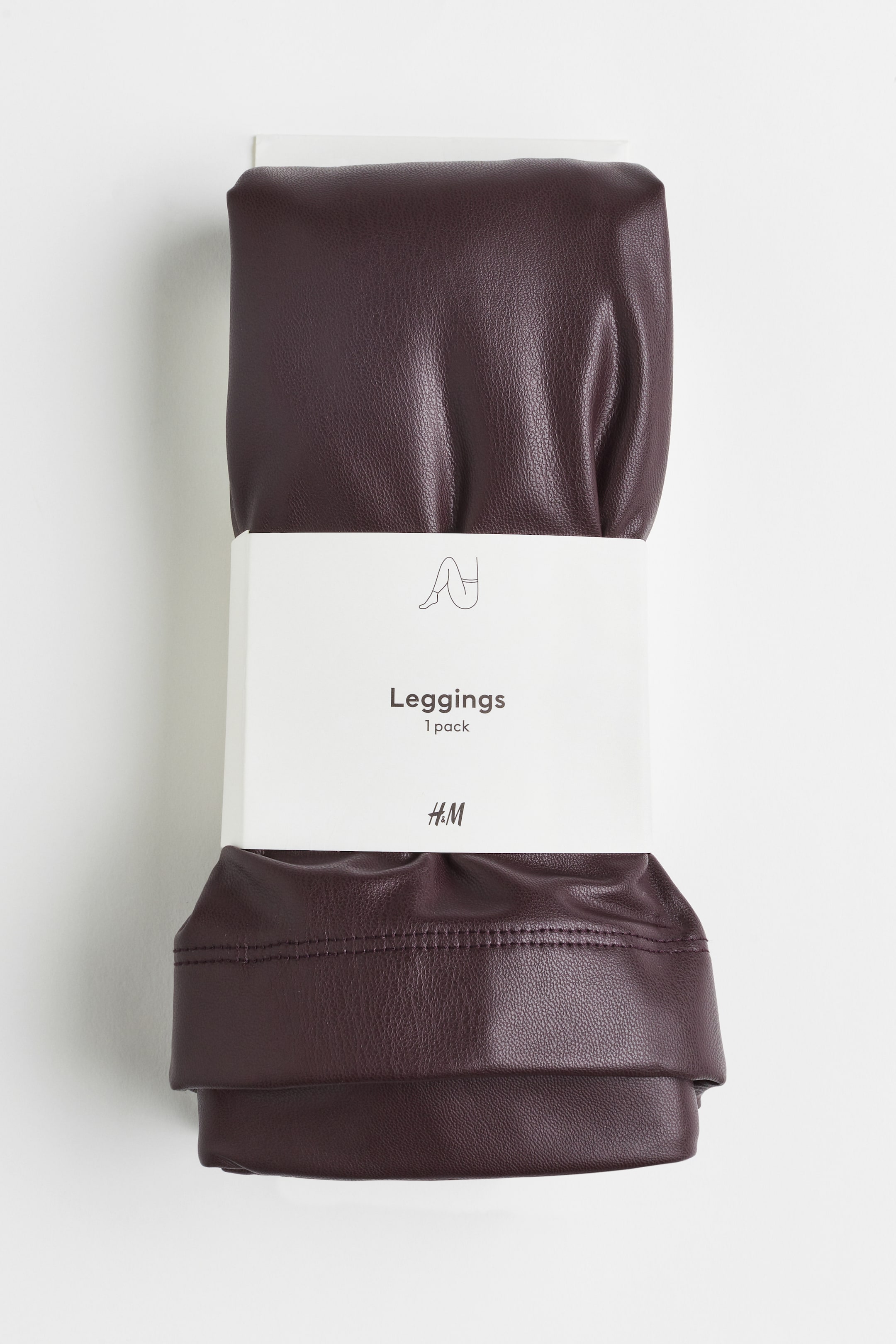 View larger image: Coated leggings - Dark purple - Ladies | H&M GB 1
