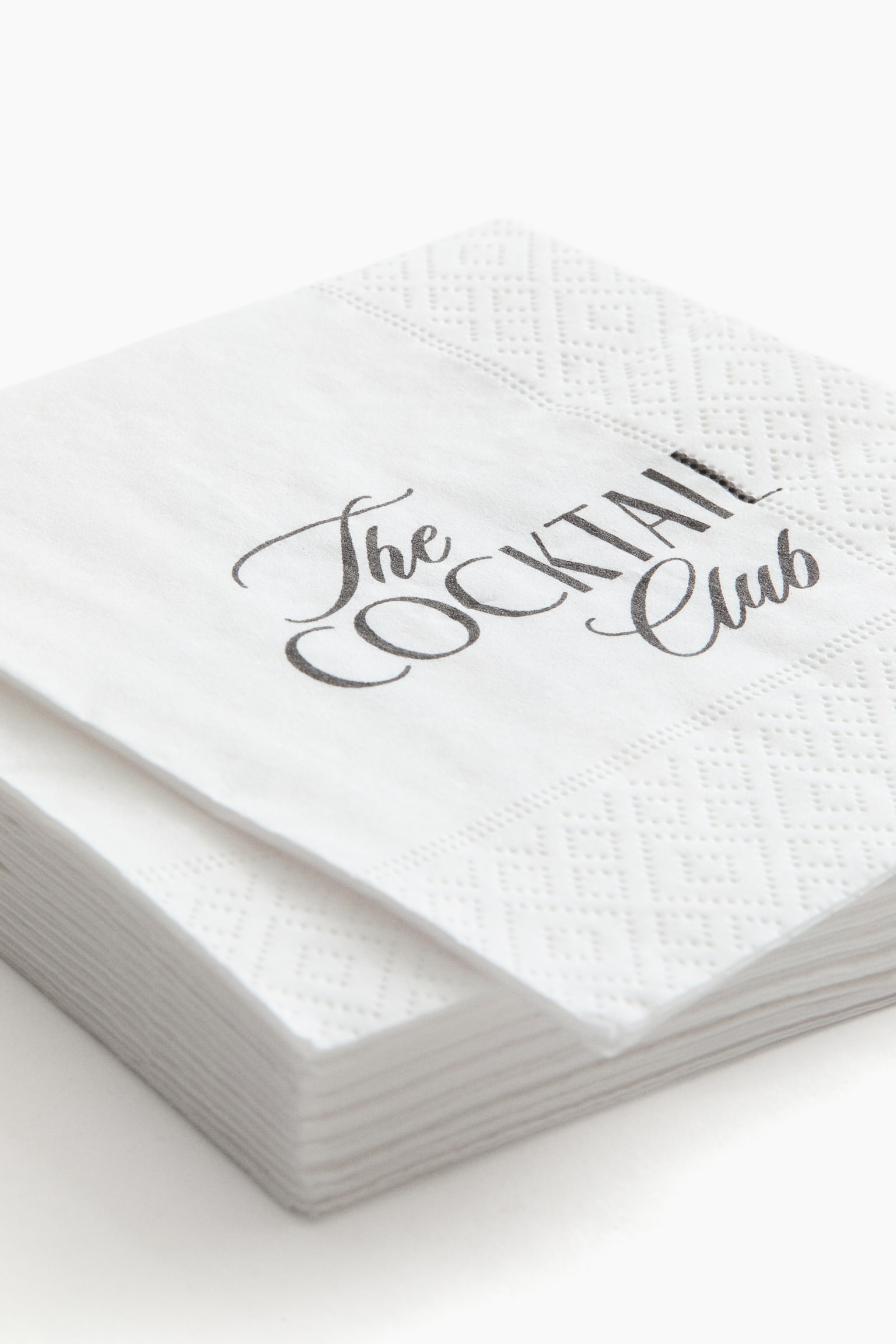 15-Pack Paper Napkins - White/The Cocktail Club - 2