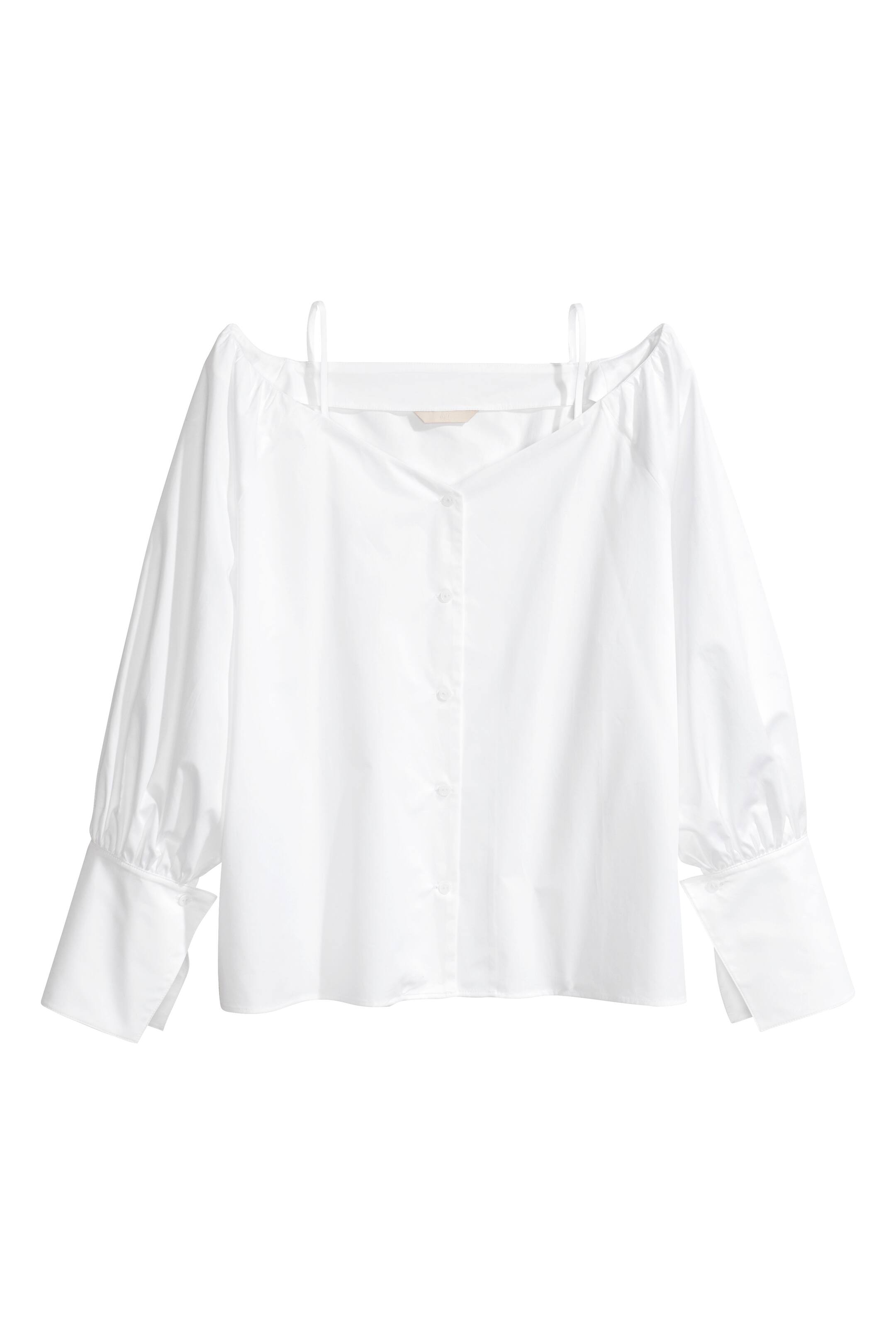 Grotere afbeelding bekijken: Off-the-shoulderblouse - Wit - DAMES | H&M NL 1