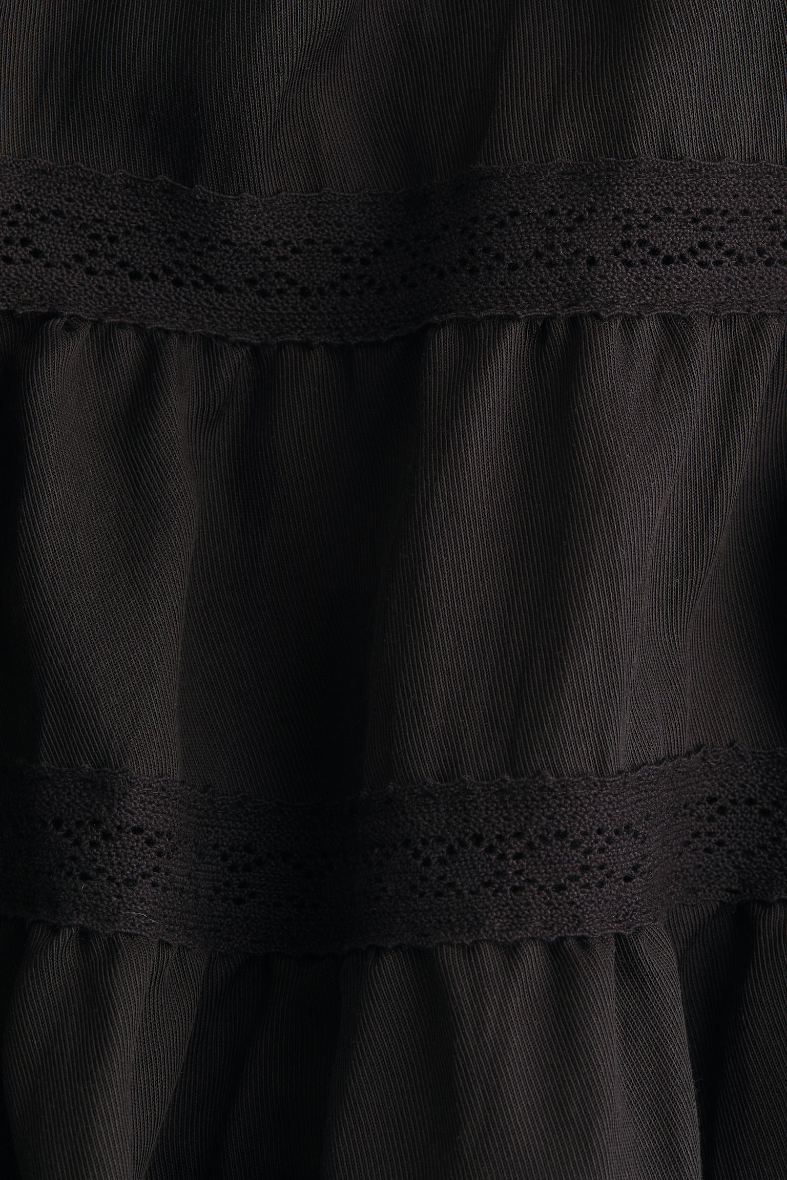 Lace-inset skirt - Black/White - 4