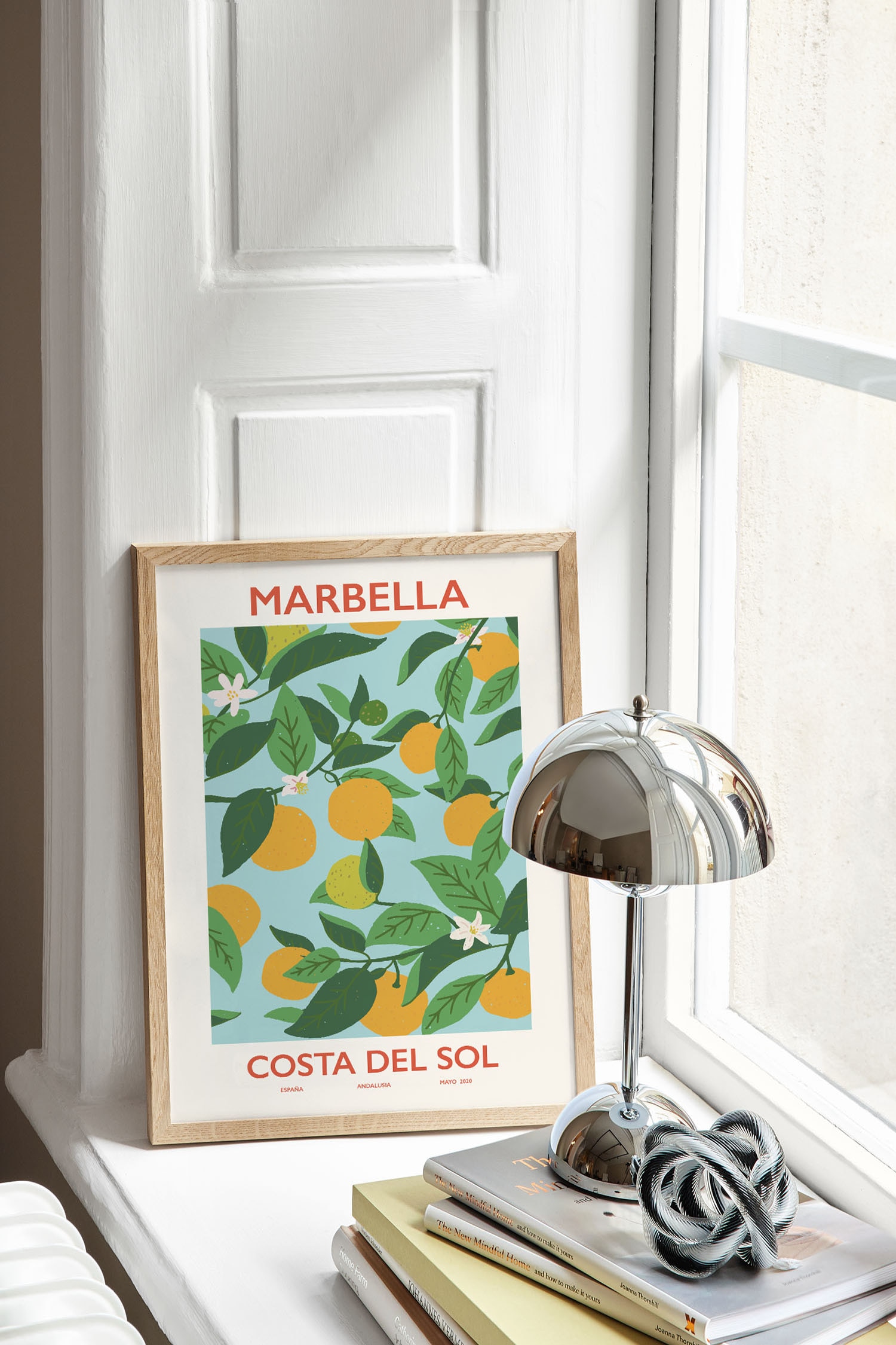 Marbella Plakat - Orange/grøn