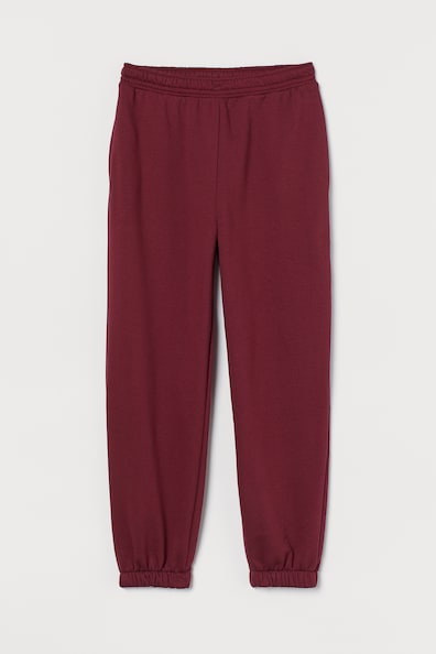 Joggers - Regular waist - Long - Burgundy - Ladies | H&M GB