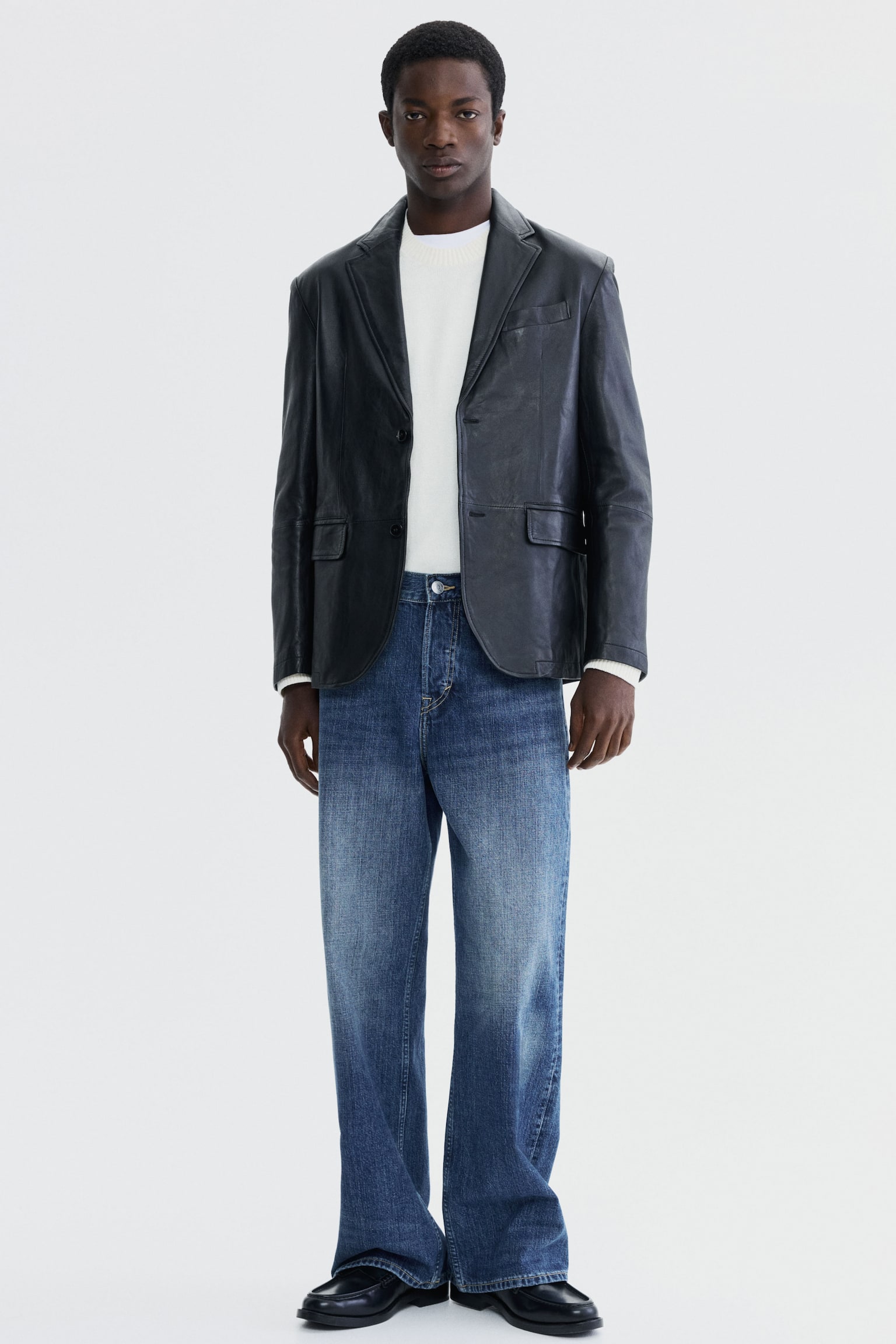 Loose Straight Jeans - Denim blue/Black/Denim blue/Dark grey/Denim blue/Brown/Light denim blue/Denim blue - 1