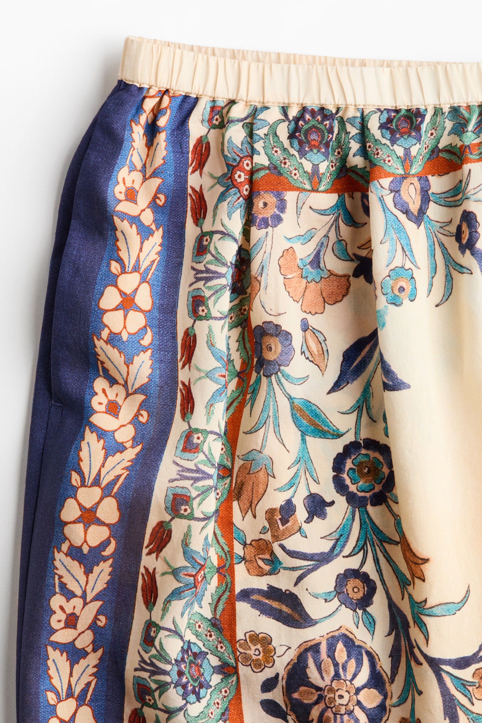 Printed pull-on trousers - Light beige/Floral - 2