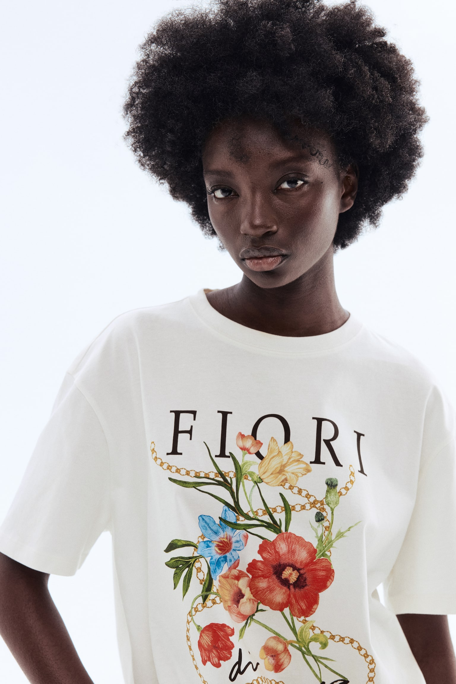 T-shirt σε φαρδιά γραμμή - Λευκό/Fiori/Λευκό/Island breeze/Ανοιχτό κίτρινο/Atelier - 3