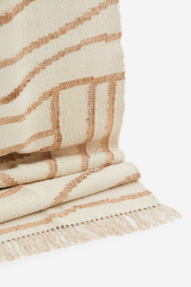 Patterned wool-blend rug - Light beige/Patterned - 2