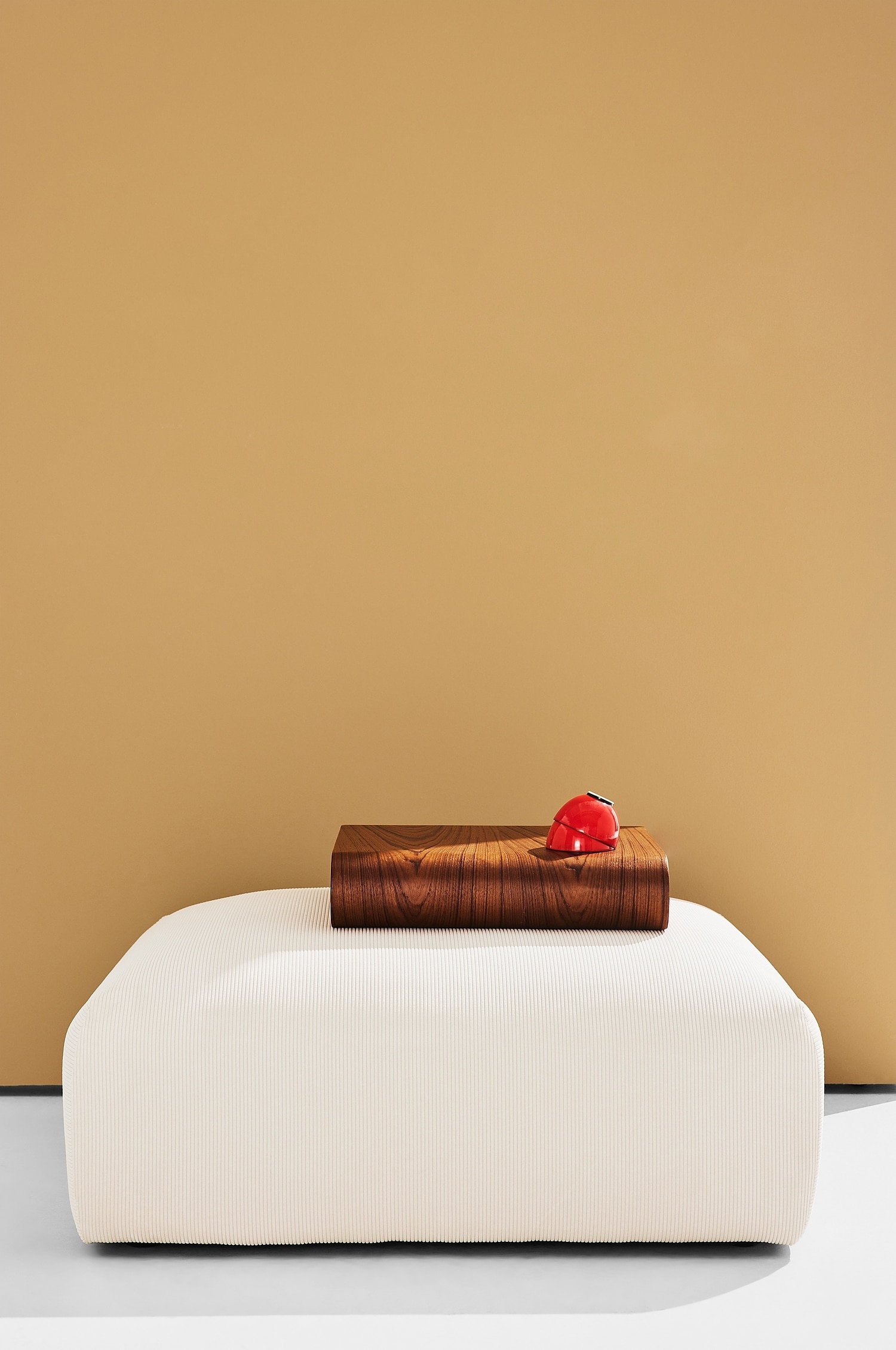 Wenju Puf - Offwhite/Abrikosrosa/Brunt