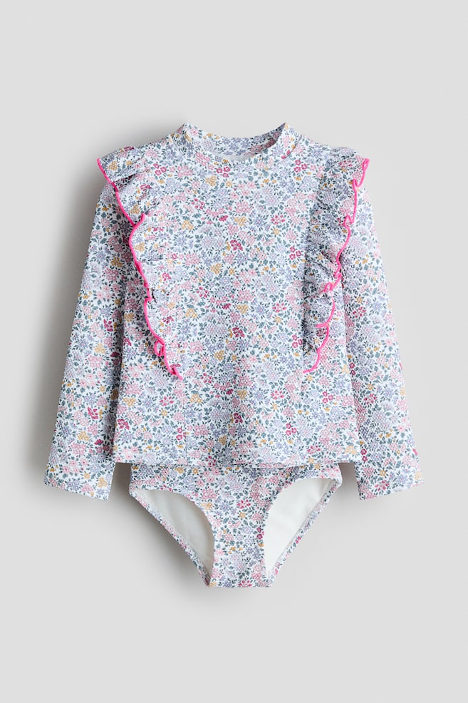 Printed swim set - Light purple/Floral/Light beige/Citrus fruits/Pink/Floral - 1