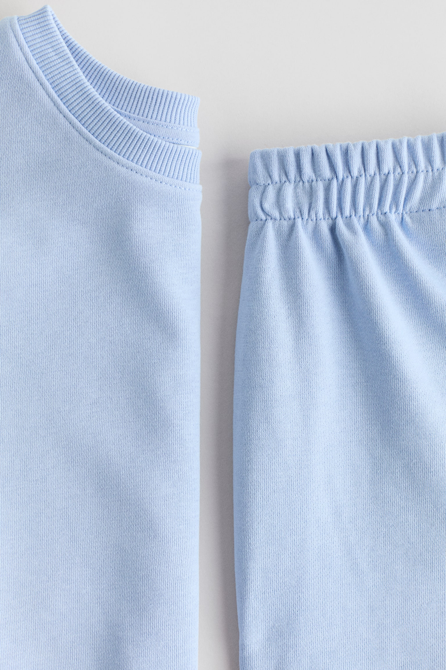 2-piece sweatshirt set - Light blue/Light pink/Light grey marl/Cream/Black/White/Striped - 2