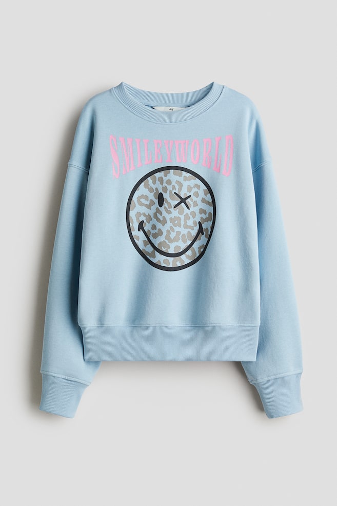 Oversized Printed Sweatshirt - Light blue/SmileyWorld®/Gray melange/Lilo & Stitch/Dark gray/Lilo & Stitch/White/SmileyWorld® - 1
