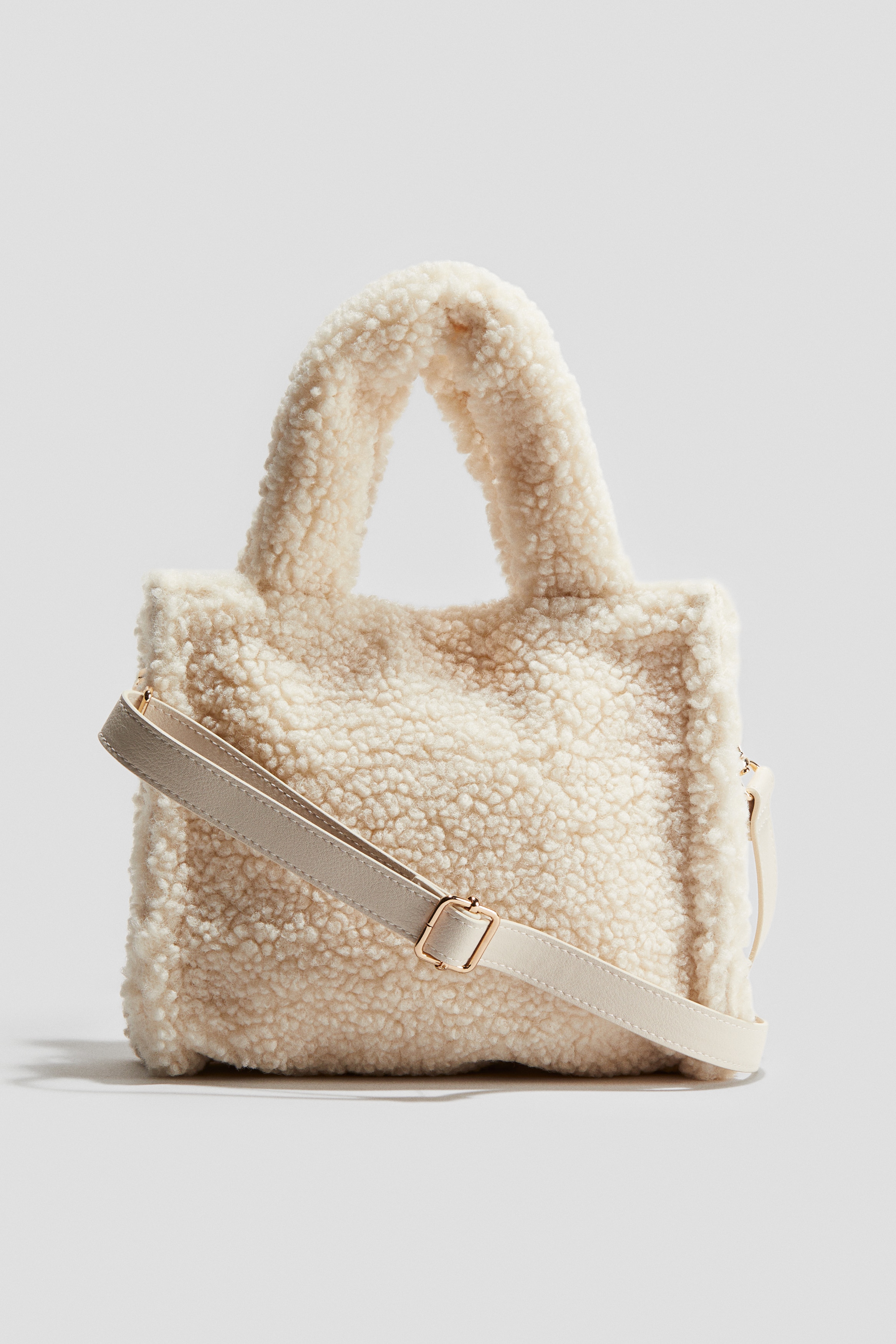 H & M - テディクロスボディバッグ - ホワイト