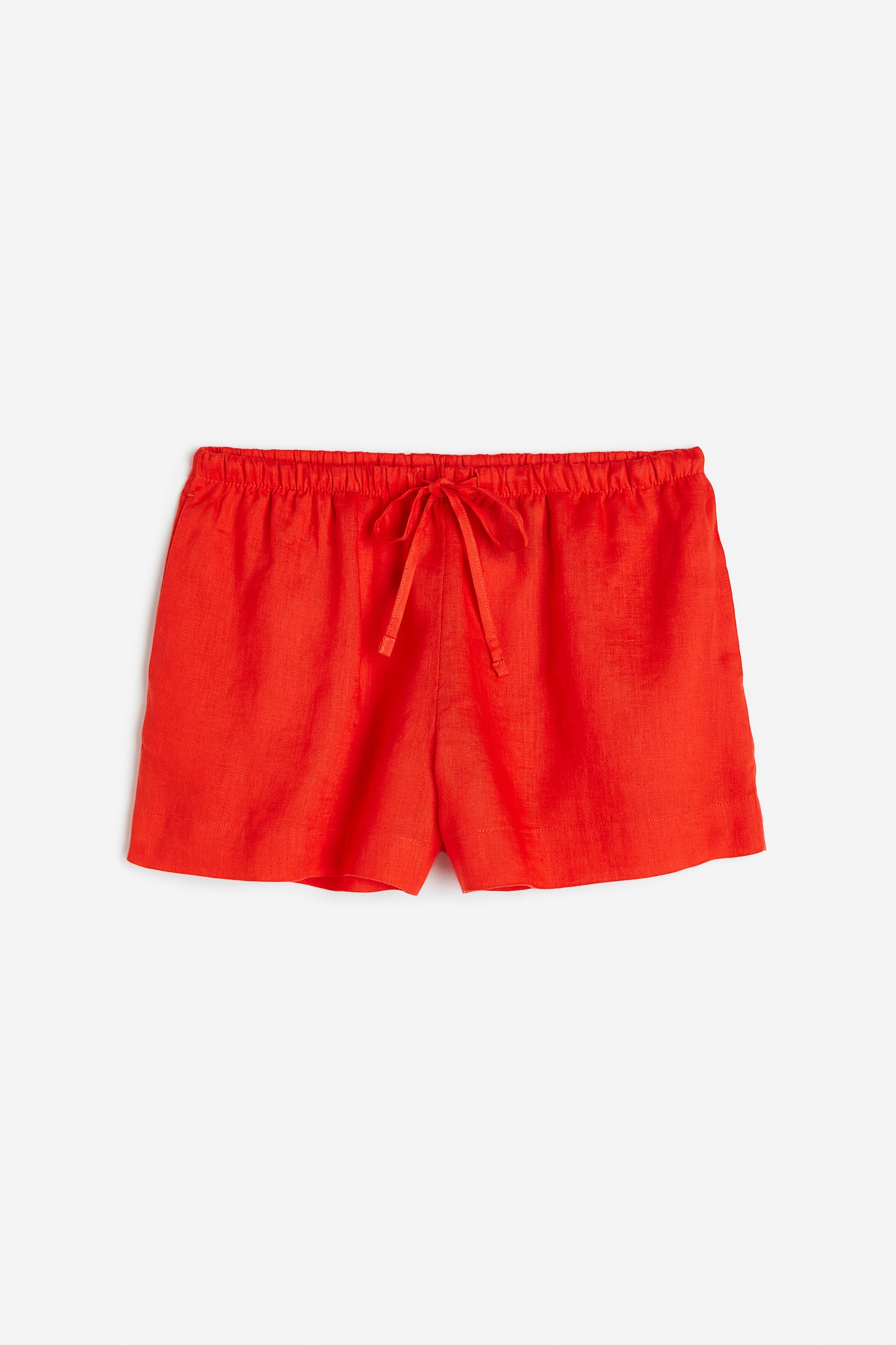 Linen shorts - Bright orange/Green - 1