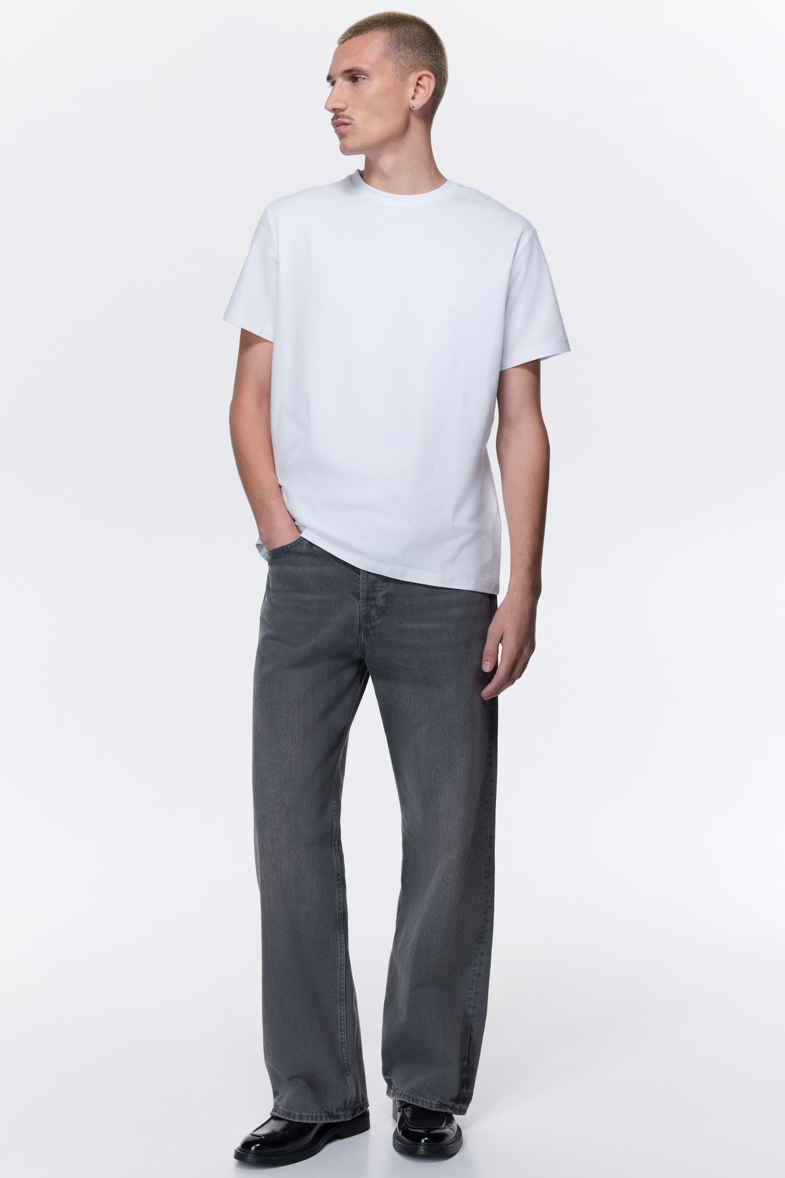 טישירט Slim Fit - לבן/שחור/ירוק יער/כחול נייבי/סגול - 6