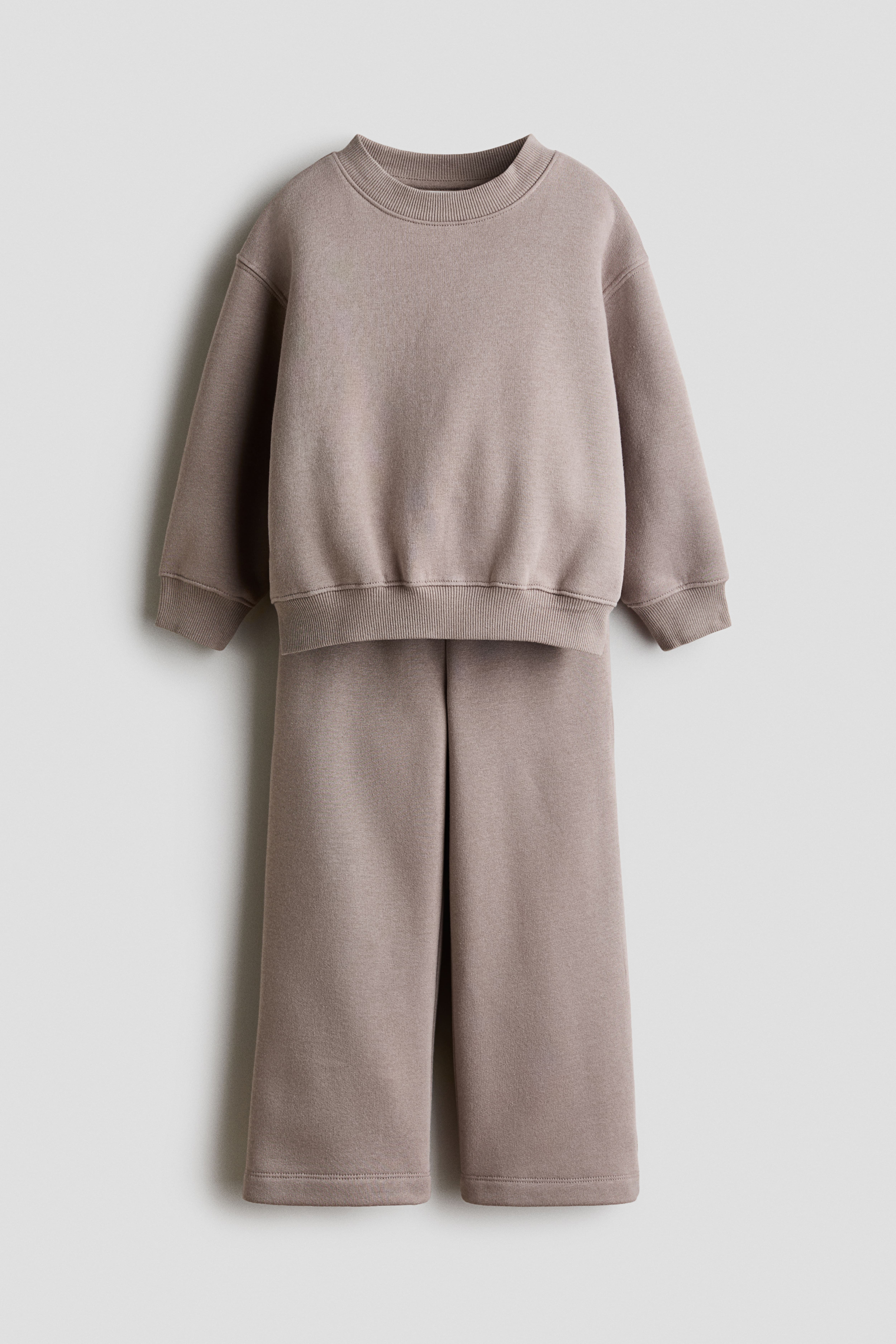2-Piece Brushed-Inside Sweatshirt and Joggers Set