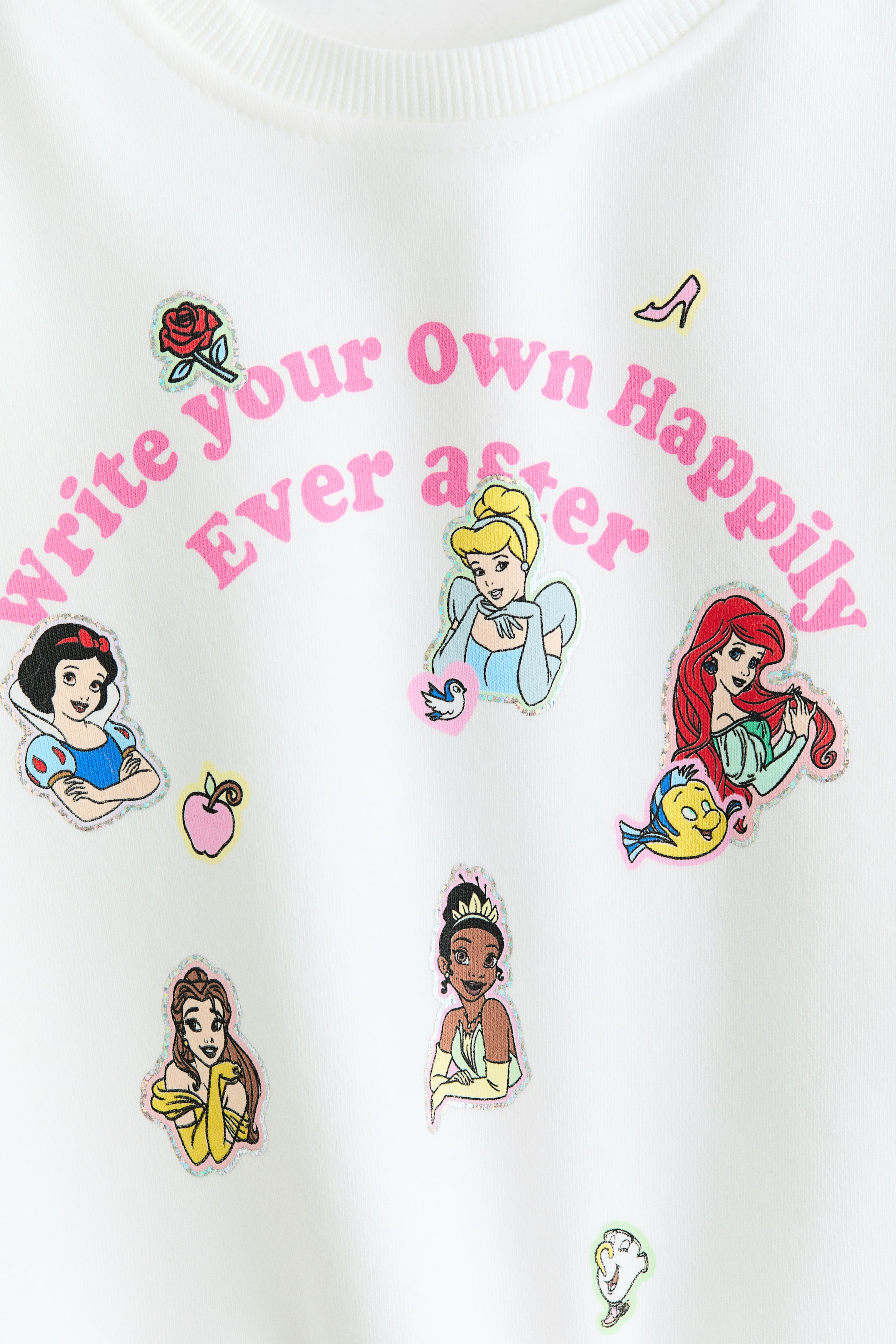 Se større billede: Sweatshirt med motiv - Hvid/Disneyprinsesser - BØRN | H&M DK 2