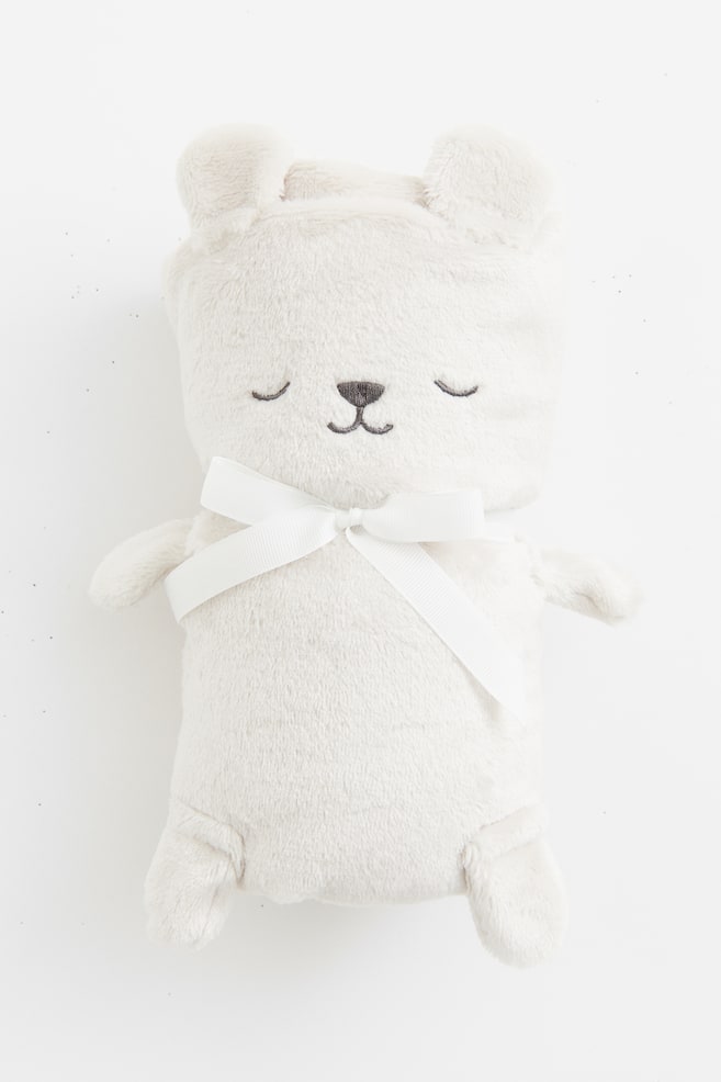 Coperta neonato con applicazioni - Beige chiaro/orso/Bianco/coniglietto - 1