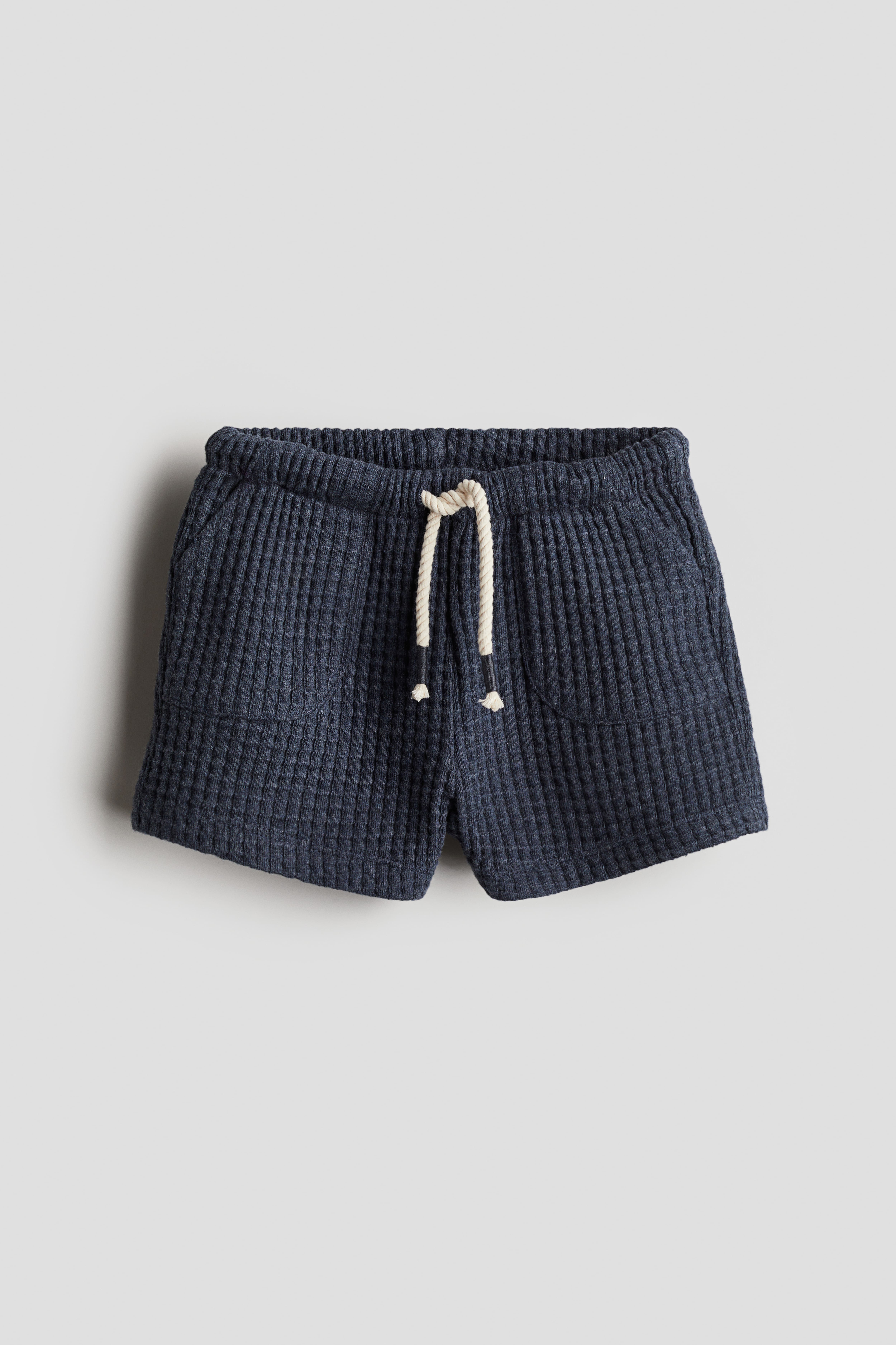 Waffled Cotton Shorts