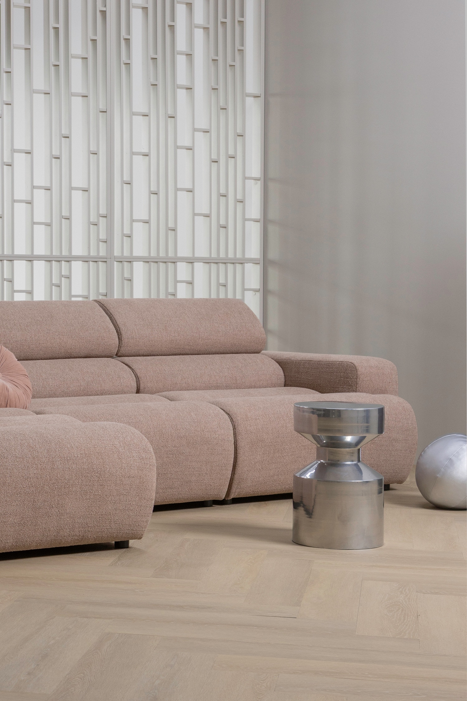 Ferry Stolik Pomocniczy - Srebrny/Żółty/Gąbka