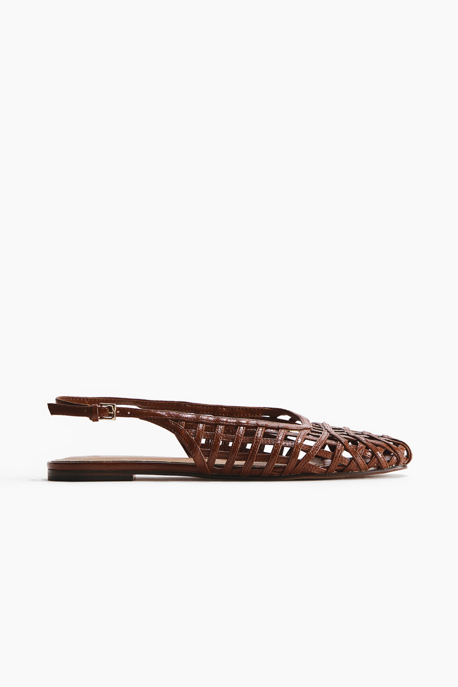 Braided-look slingbacks - Brown/Light beige - 2