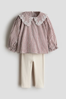 2-delat set med blus och leggings