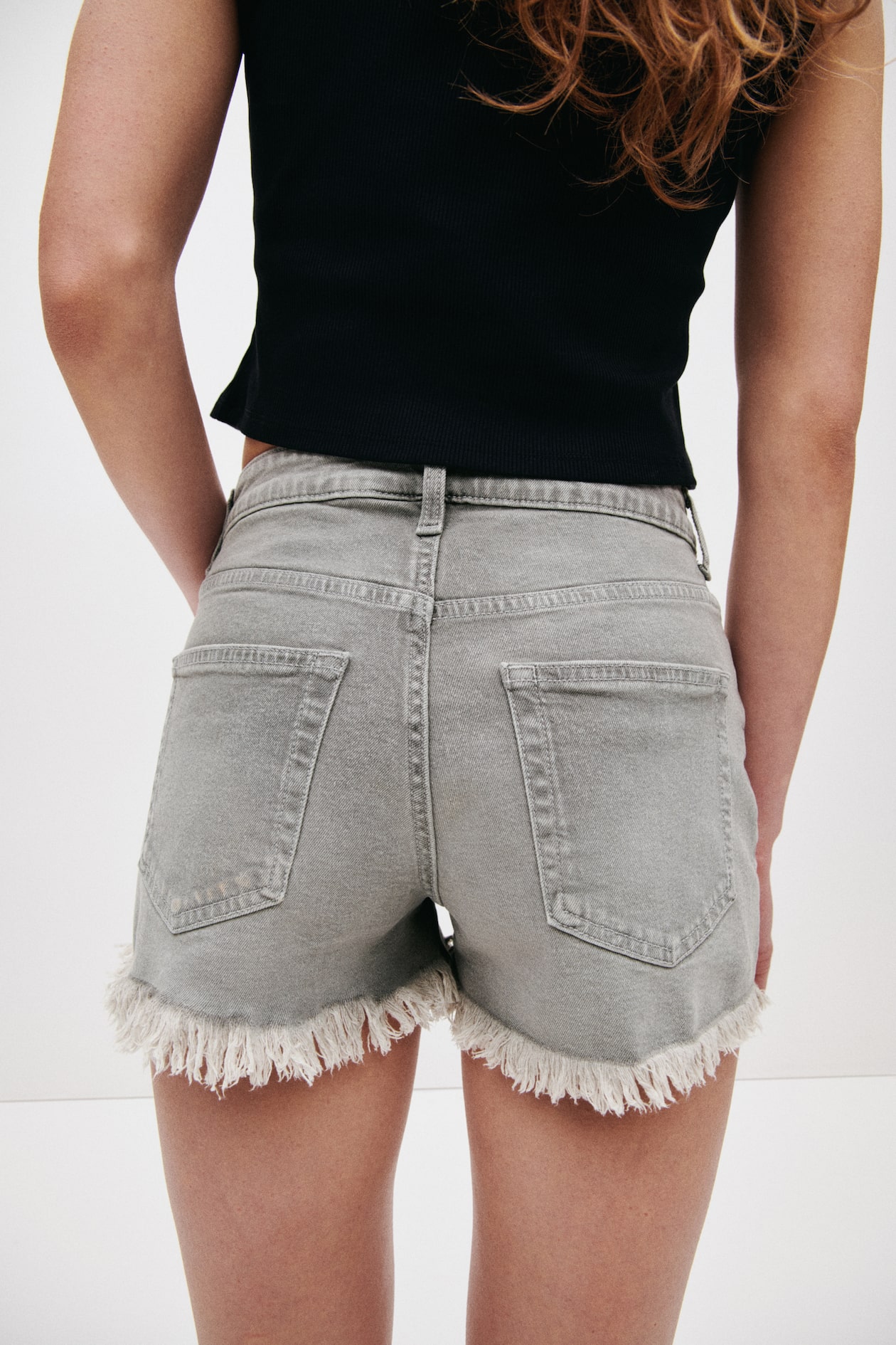 Frayed Denim Shorts - image 2