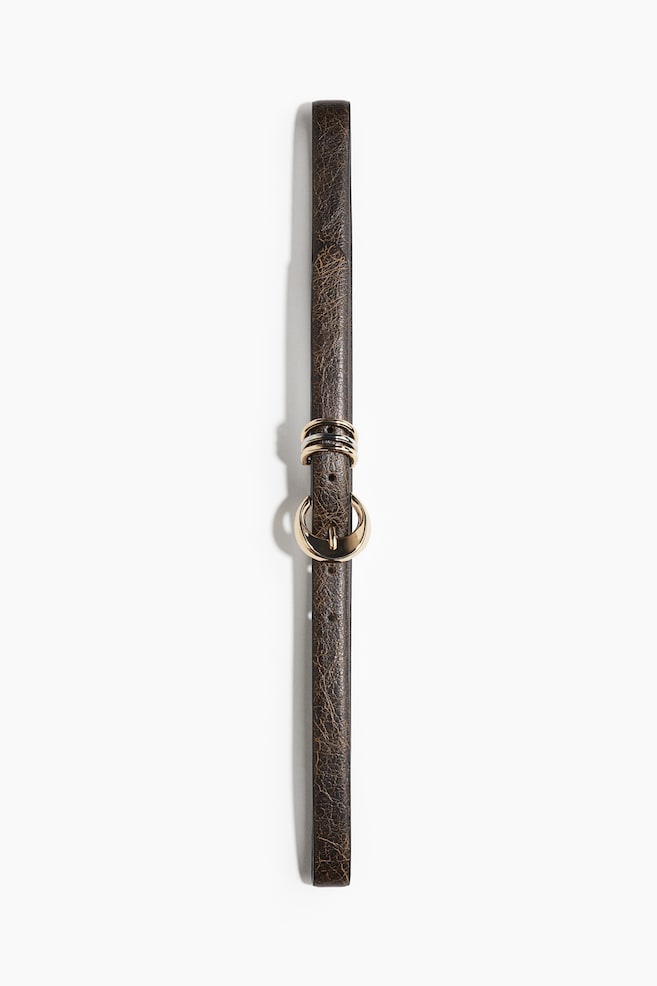 Cinturón - Marrón oscuro/Beige/Efecto piel de serpiente - 1