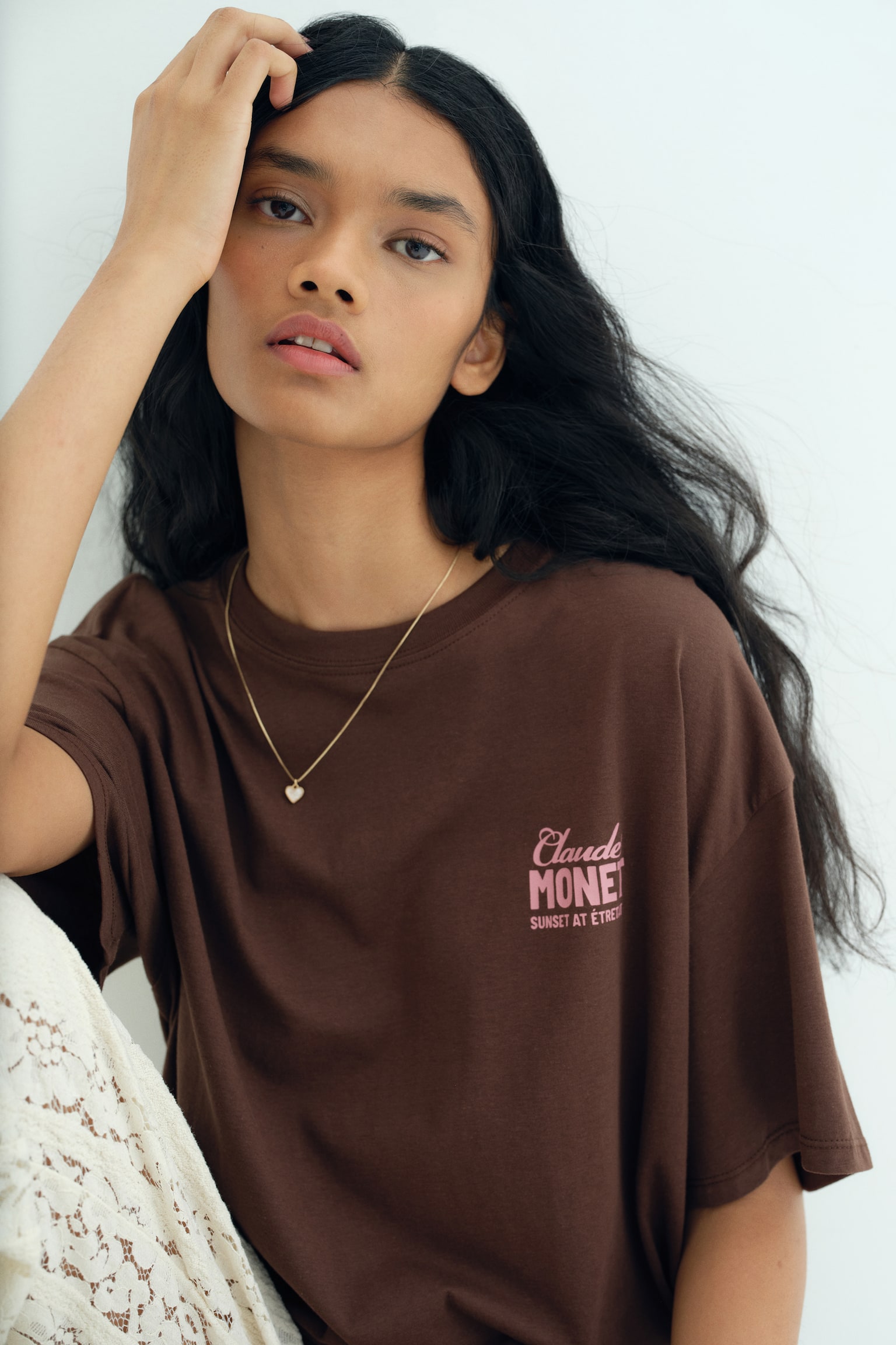 Oversized printed T-shirt - Brown/Monet/Black/Simon Pietersz Verelst/Dark grey/Pacha/White/Selena Gomez/Dark grey/Pacha/White/Leonardo da Vinci/Light beige/Degas/White/Ford/Cream/Pacha/White/Coca-Cola/Dark pink/Matisse/White/Blondie/Bright blue/Henri Matisse - 4